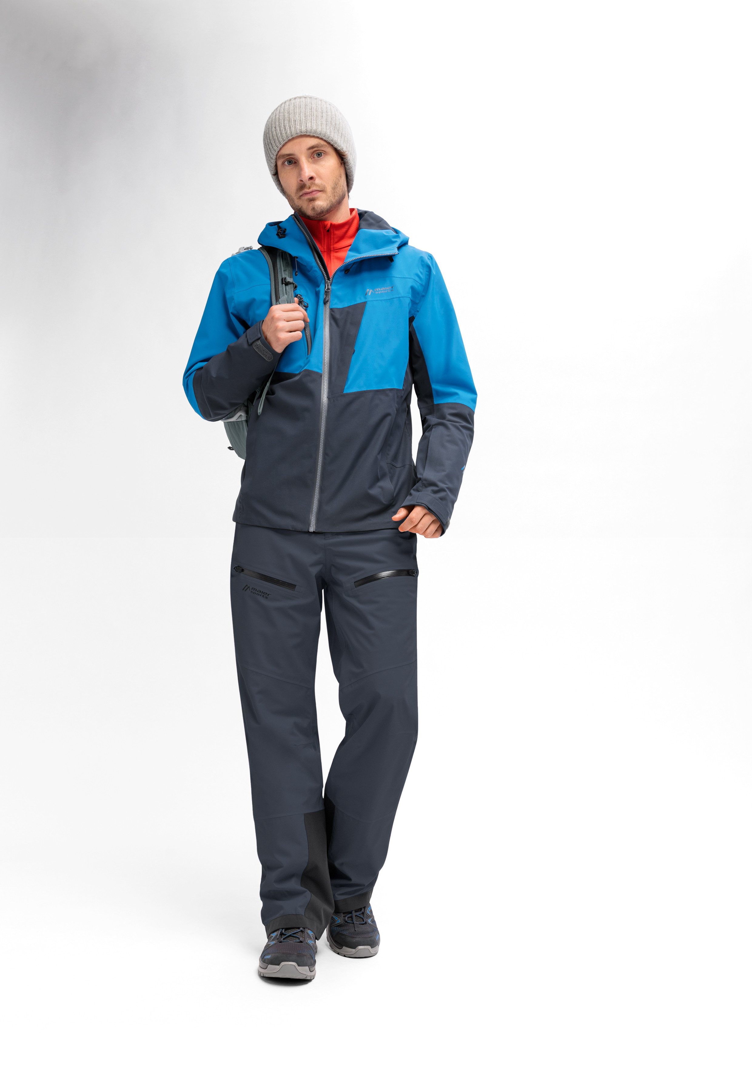 Maier Sports Functioneel jack Lindon M Heren outdoorjas, waterdicht, ritszakken, capuchon
