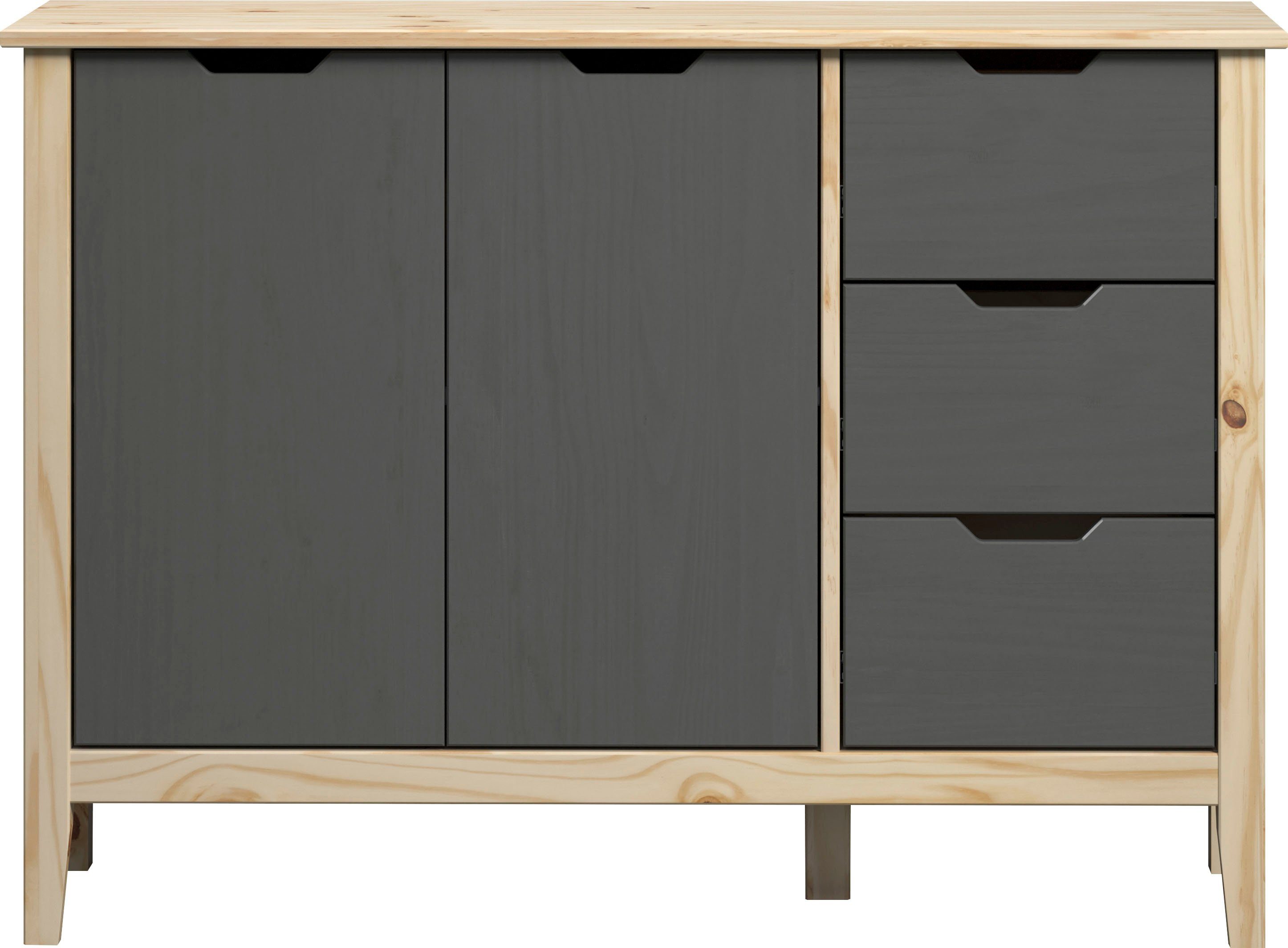 Latera Dressoir 3 Laden, 2 Deuren Grijs.