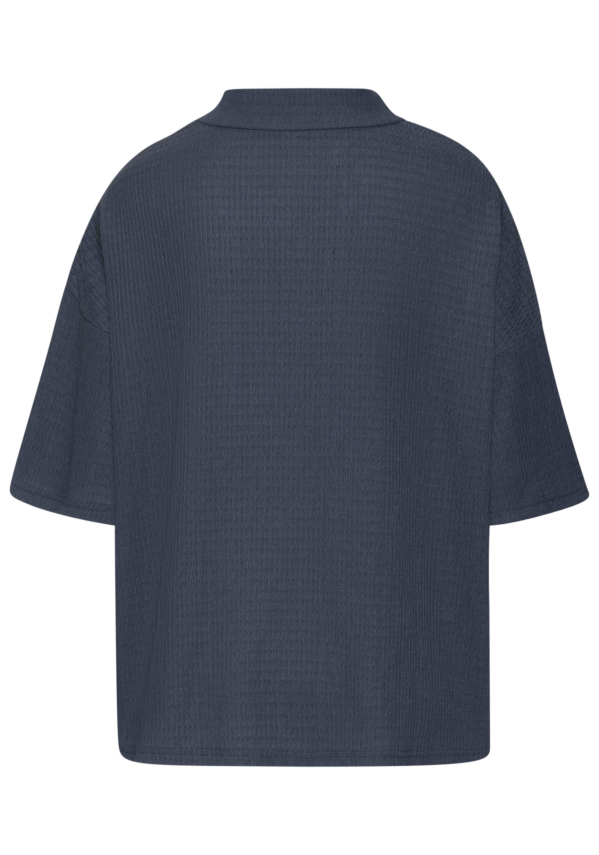 Lascana Shirt met korte mouwen Met opstaande kraag van kreukvrije crêpe-kwaliteit