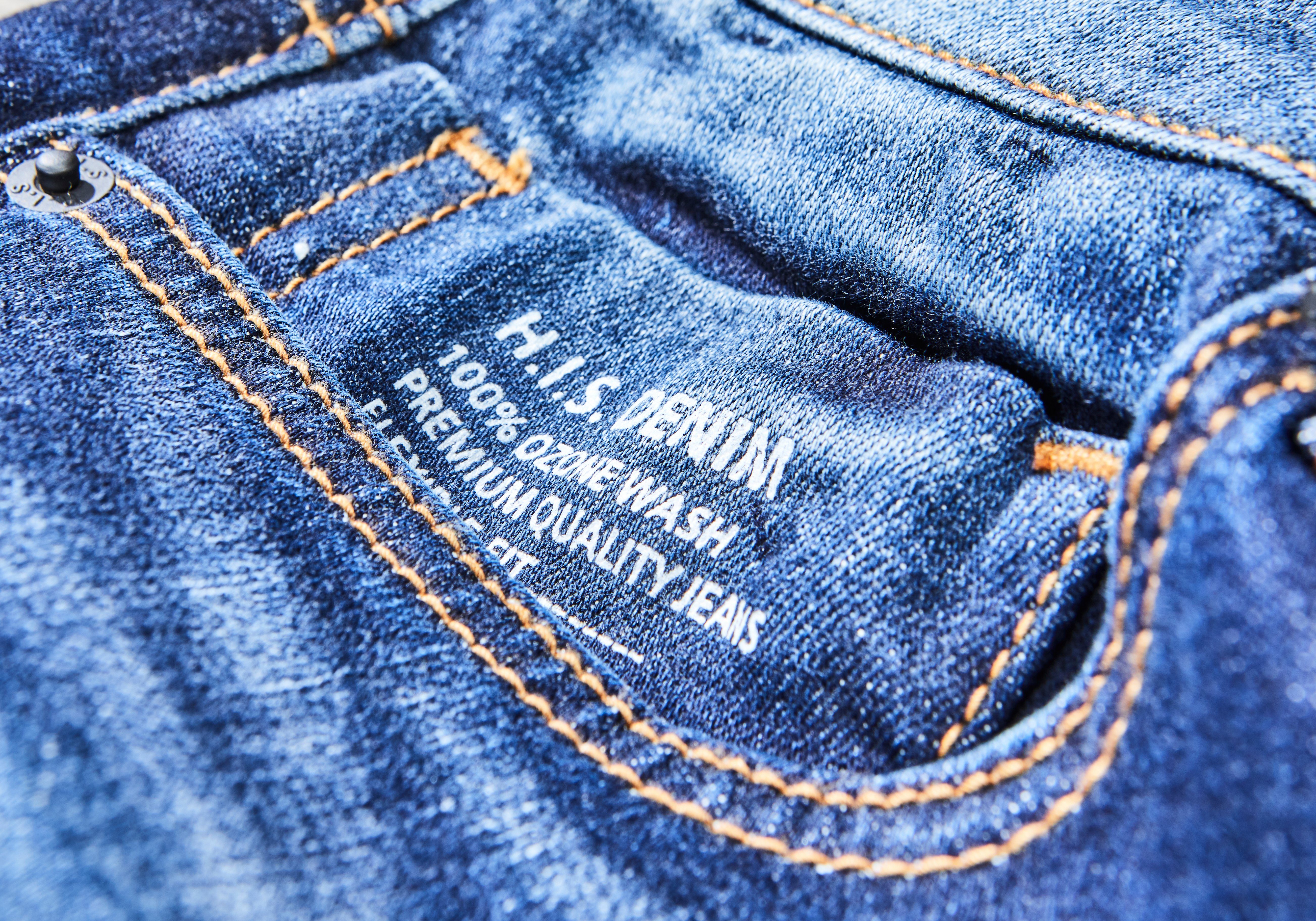 H.I.S Straight jeans DIX rechte pasvorm, lage taille, used-wassing