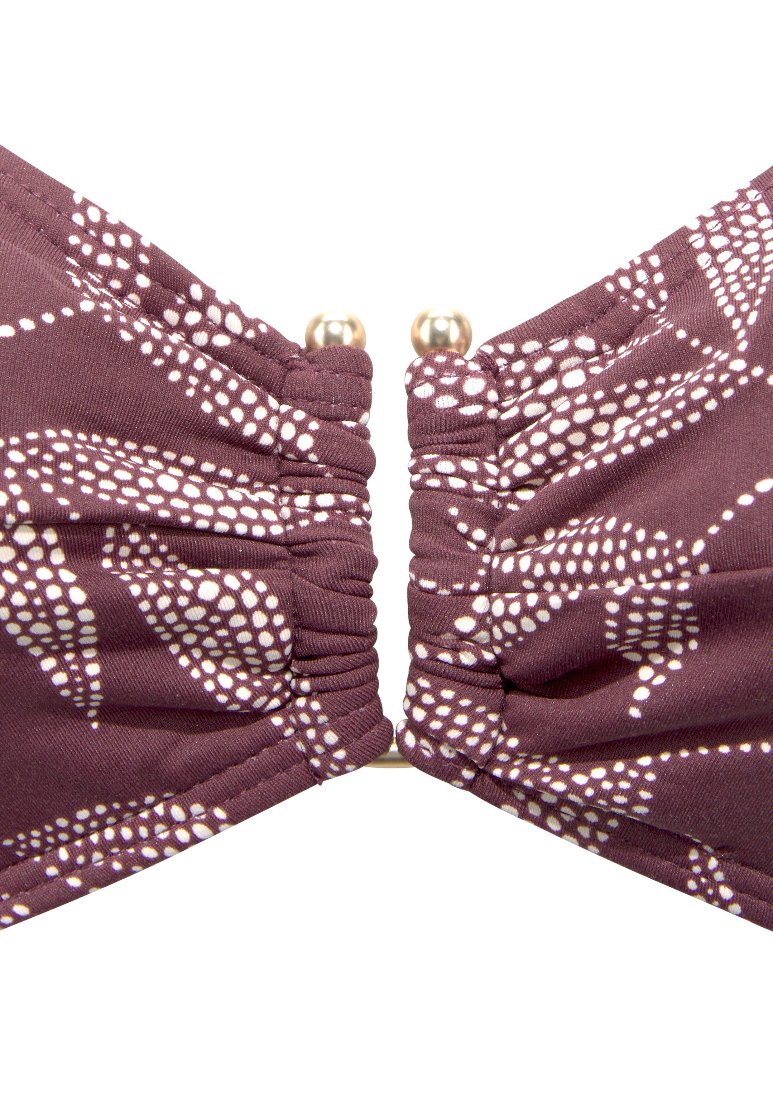 Lascana Bikinitop met beugels Apart met gouden accessoire