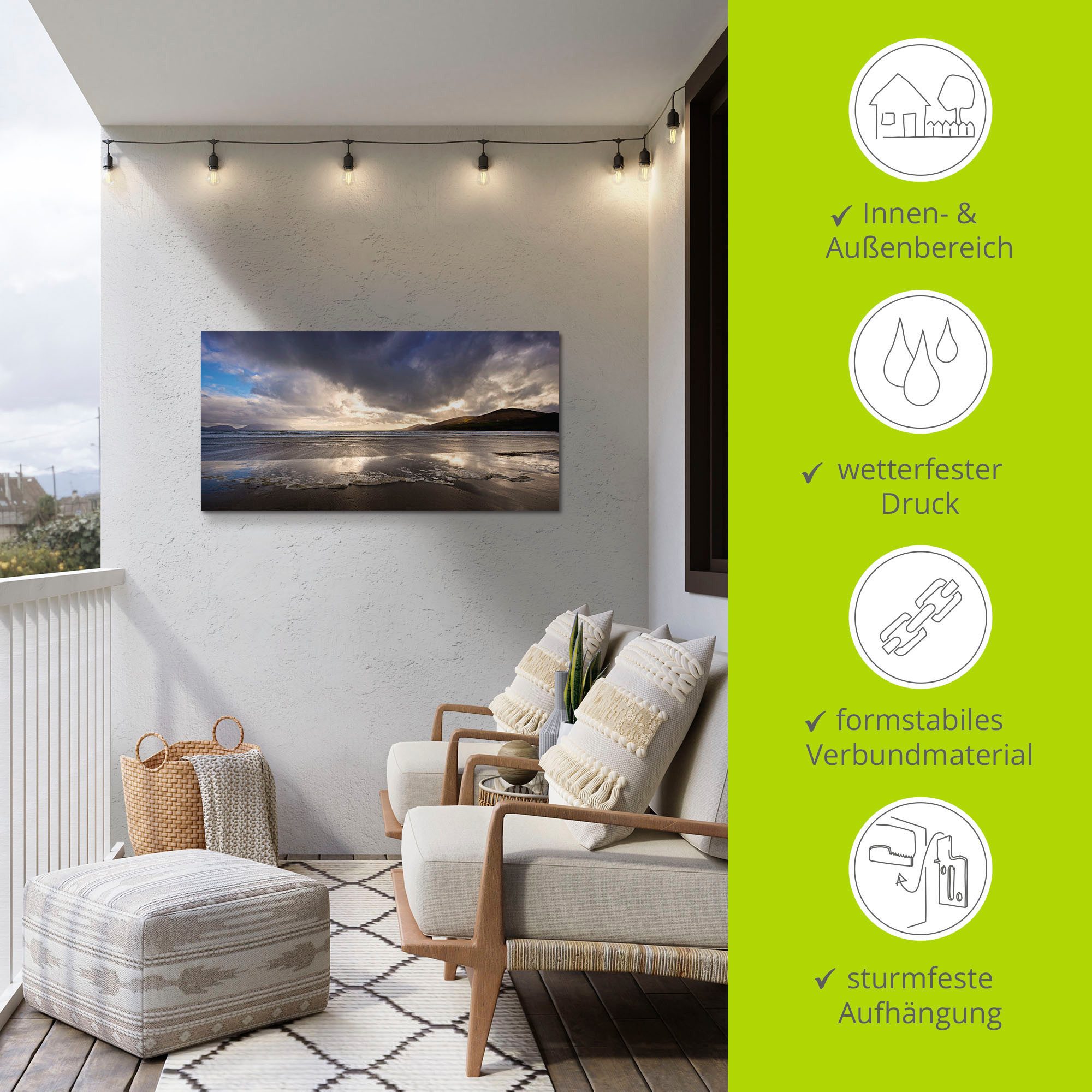 Artland Artprint Strandliefde II als artprint van aluminium, artprint voor buiten, artprint op linnen in verschillende maten
