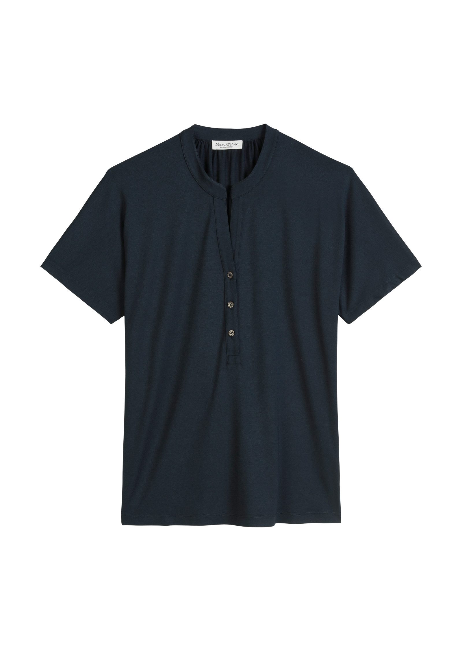 Marc O'Polo Shirt met staande kraag met knoopsluiting