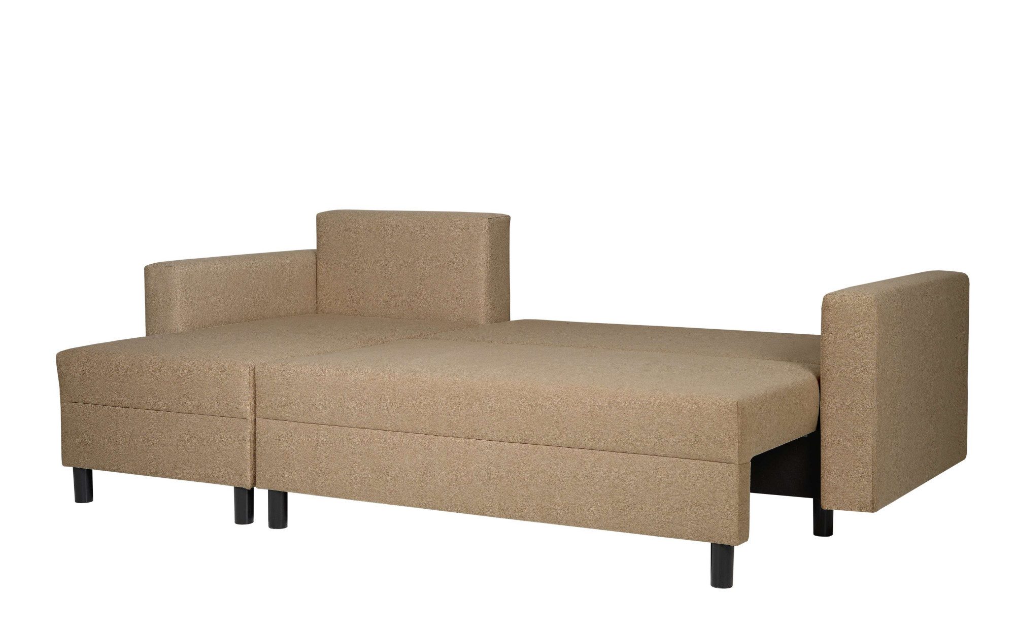 INOSIGN Hoekbank GLENOE slaapbank met bedlade, ottomane aan beide zijden te monteren L-vorm, afmetingen B/D/H: 230/135/84,5 cm, velvet & zachte structuur