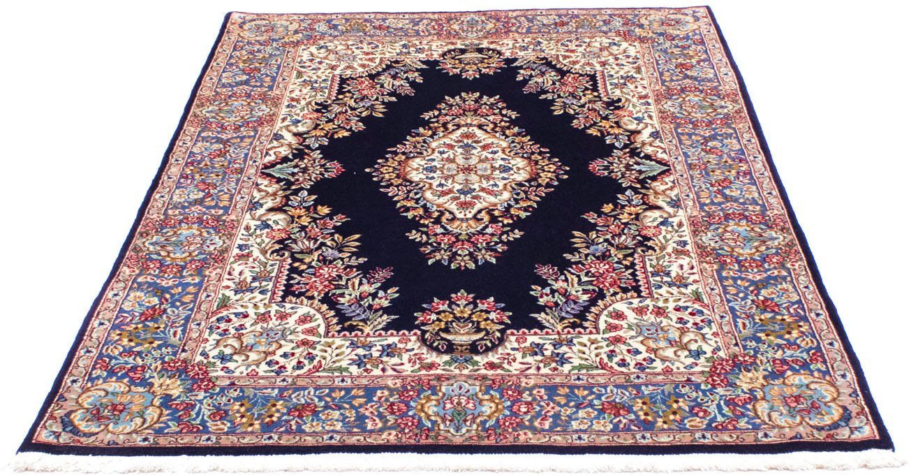 morgenland Wollen kleed Rafsanjan Teppich handgeknüpft dunkelblau-Perserteppich - Royal - 204 x 130 cm - dunkelblau