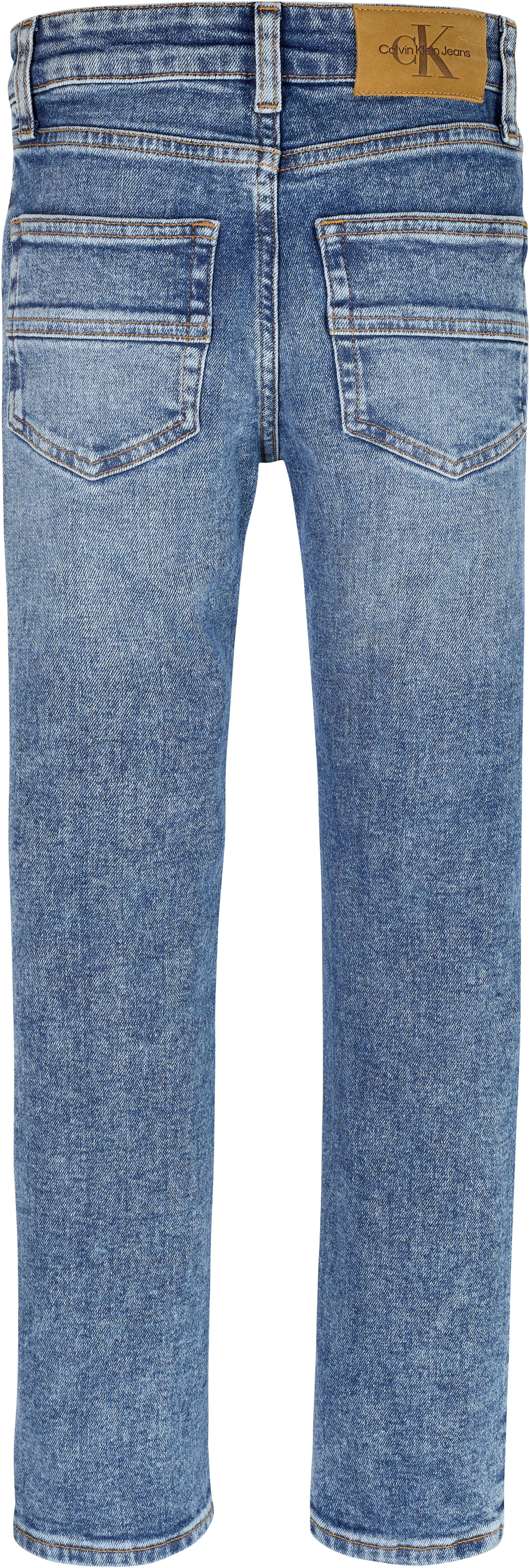 Calvin Klein Straight jeans Reg Straight Wash Blue Hero Cf voor kinderen tot 16 jaar in 5-pocket-stijl