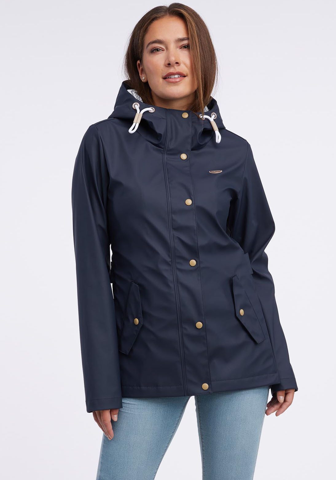 Ragwear Functioneel jack MARGGE met capuchon en koord, gecoate en waterafstotende kwaliteit