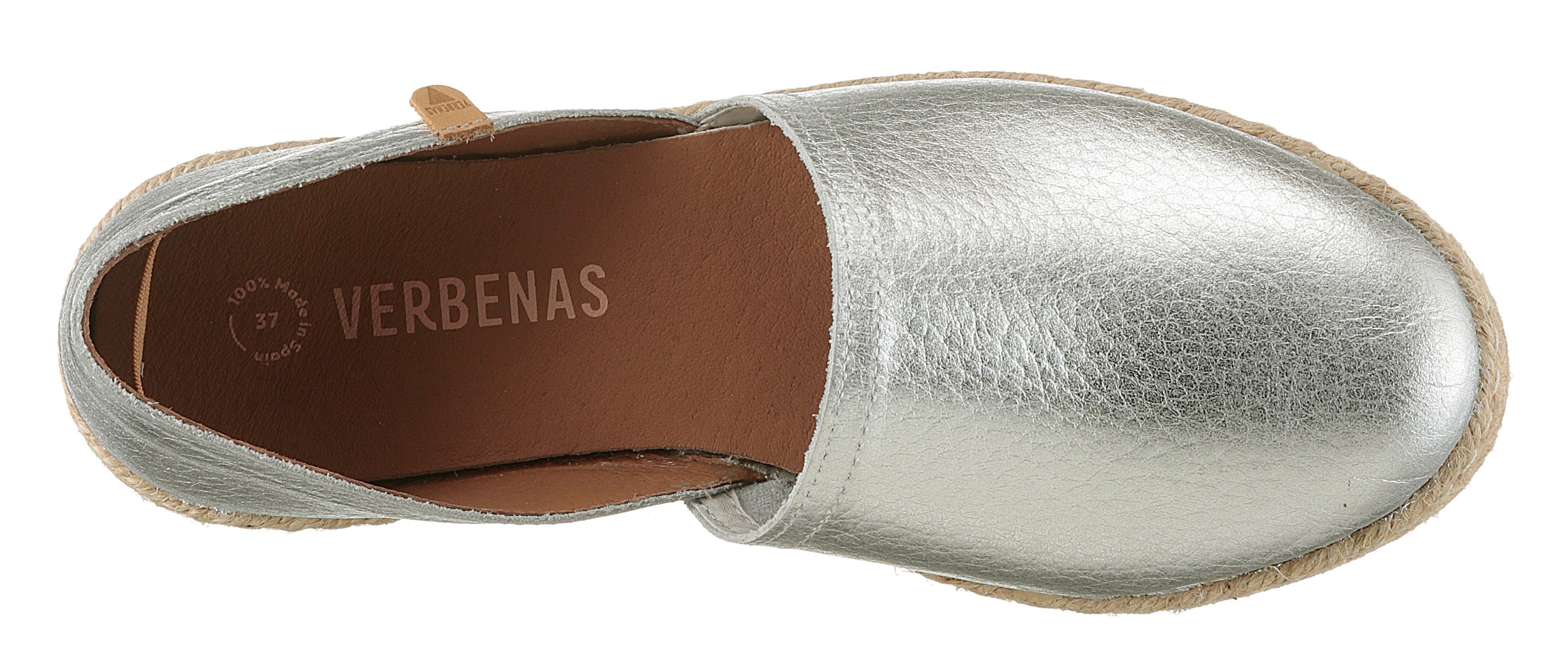 VERBENAS Espadrilles CARMEN NUCLEO METAL , slipper, zomerschoen, strandschoen in metallic look