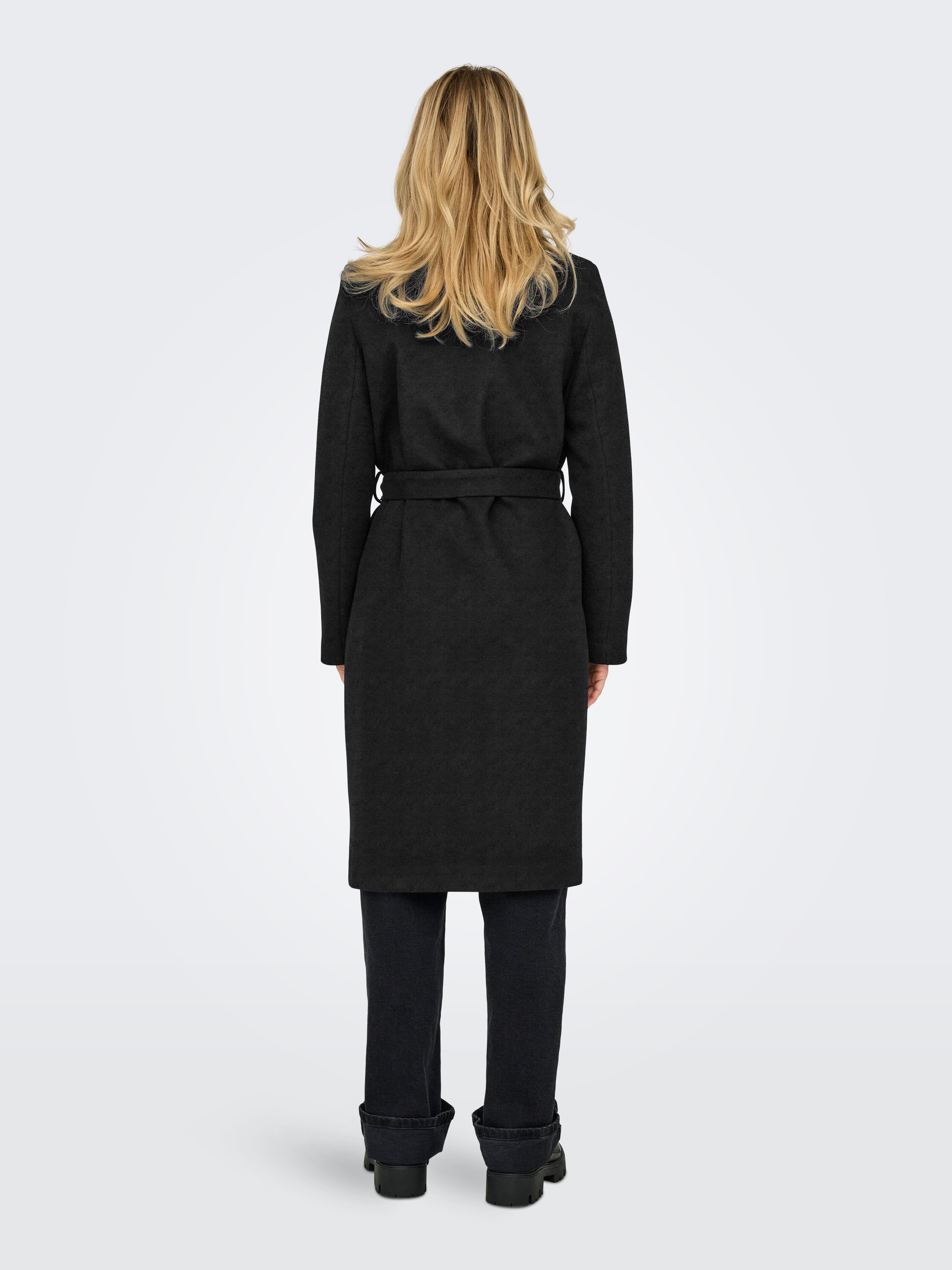 Only Lange jas ONLALVILDA LIFE WRAP COAT OTW