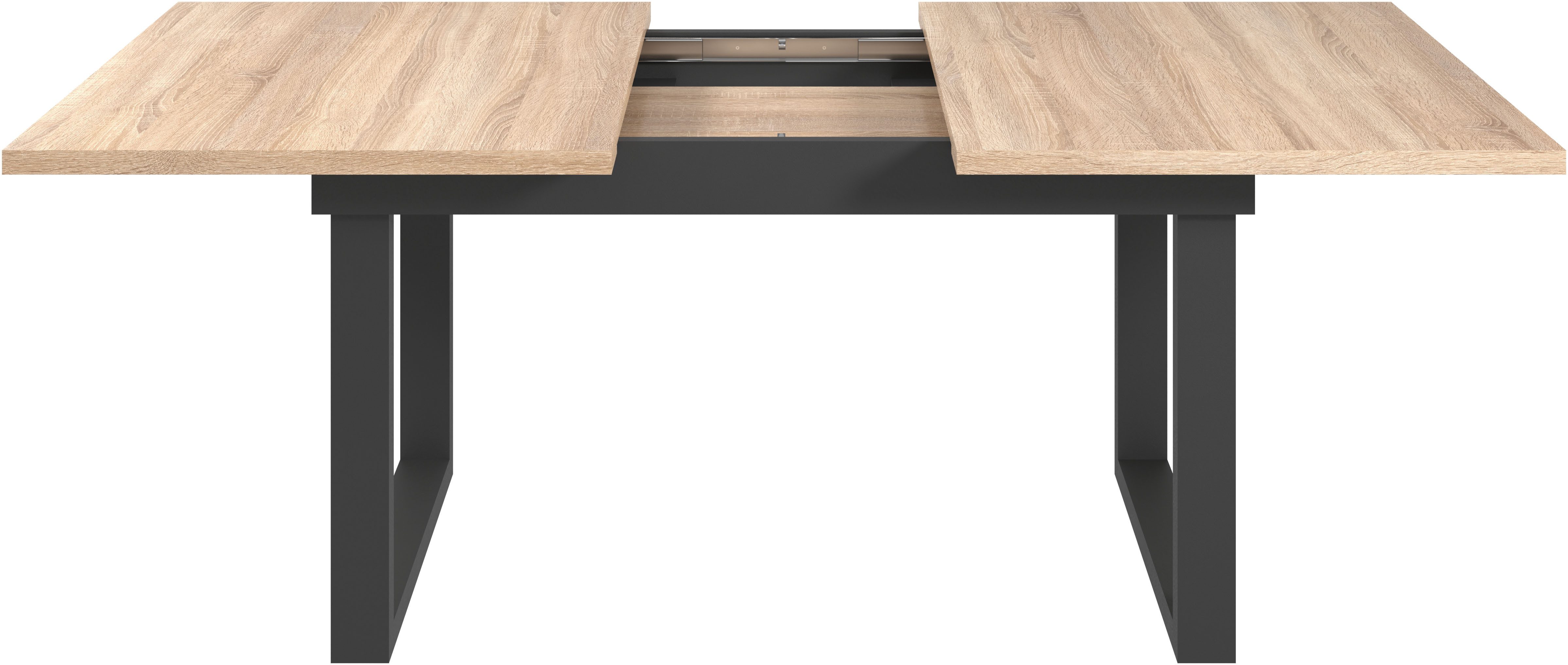 INOSIGN Eettafel Valencia Synchro-uitvoering, metalen runners, uitschuifbaar tot 200 cm
