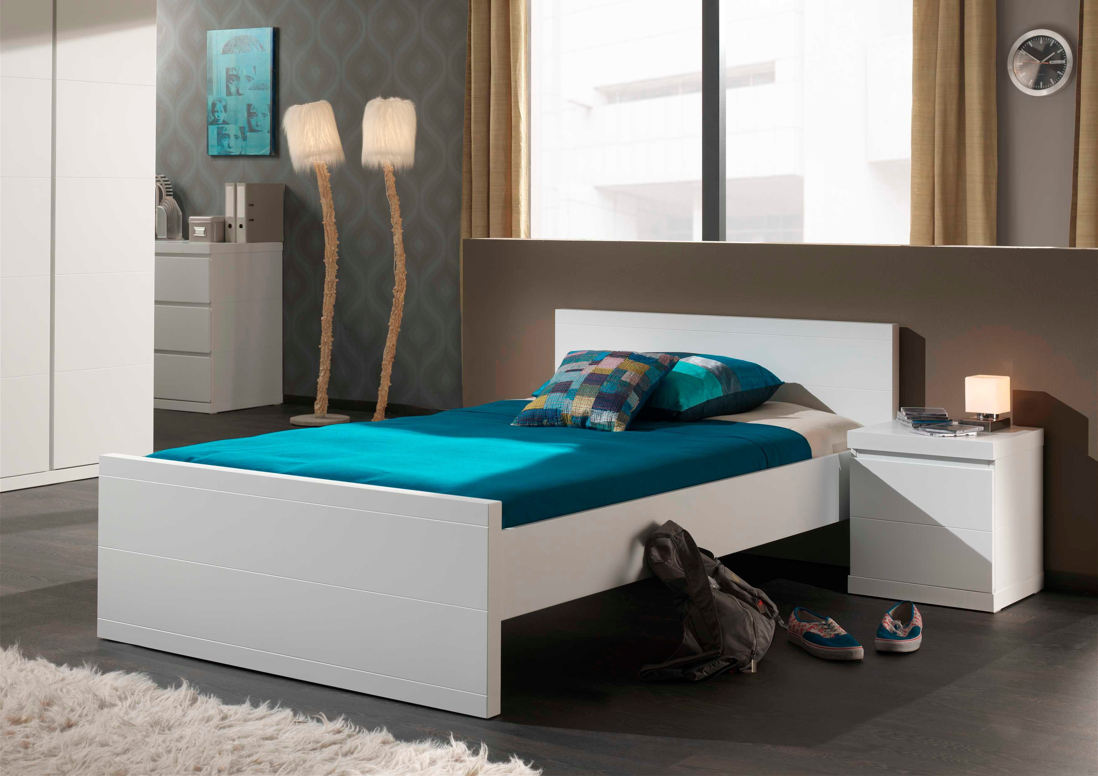 Vipack Nachtkastje in strak design, met 1 deur, versie Wit gelakt