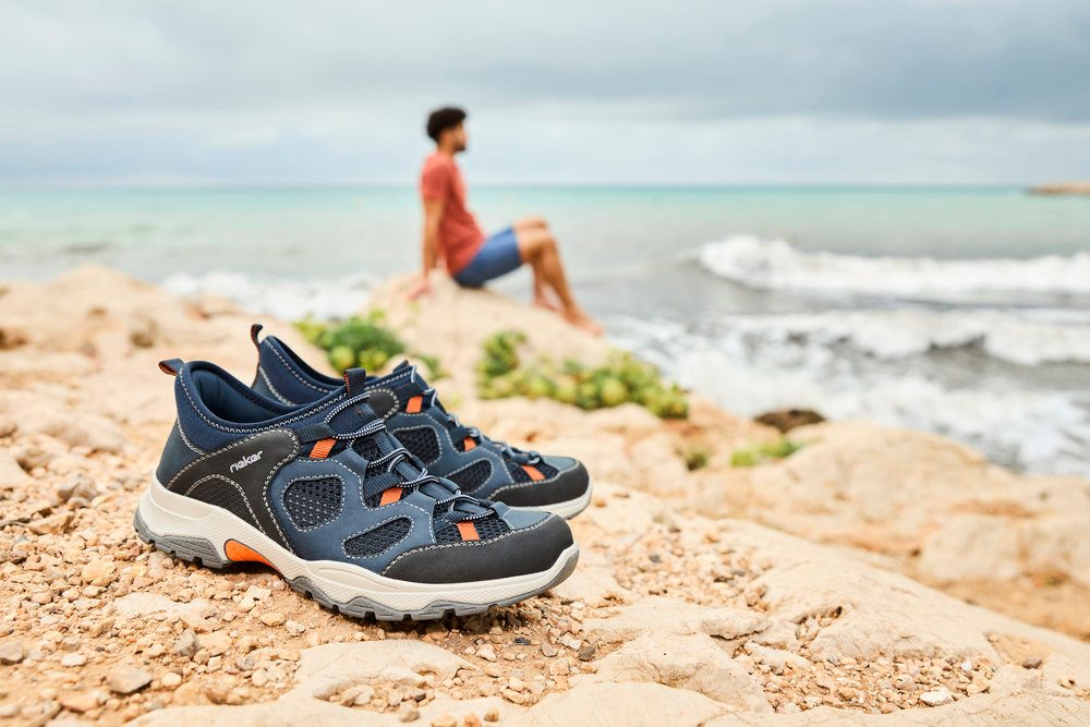 Rieker Slip-on sneakers , trekking schoen, outdoorschoen, instapschoen met elastiek