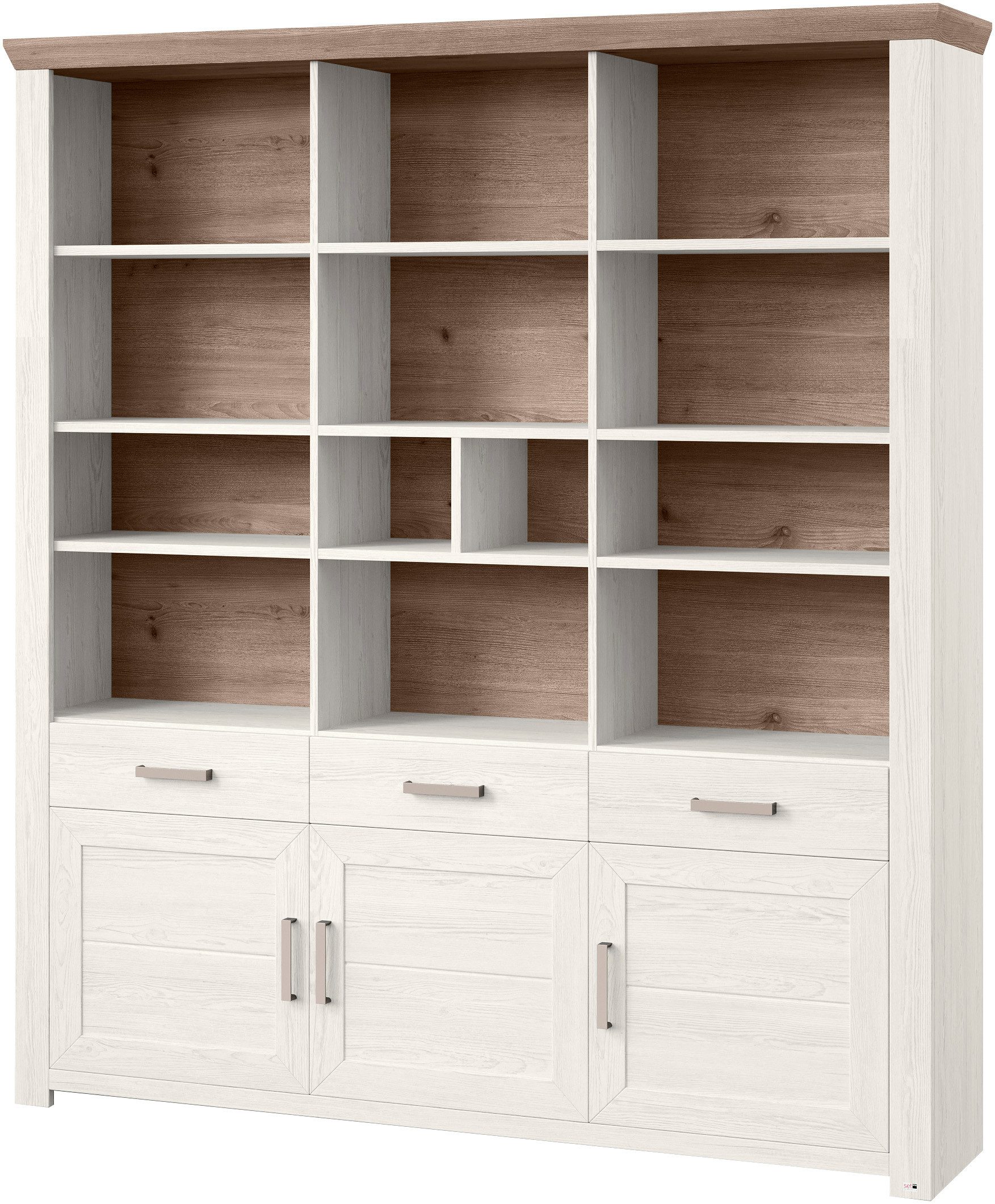 set one by Musterring Ordnerrek York open ontwerp, optioneel met verlichting, 3 kleuren, breedte 184 cm