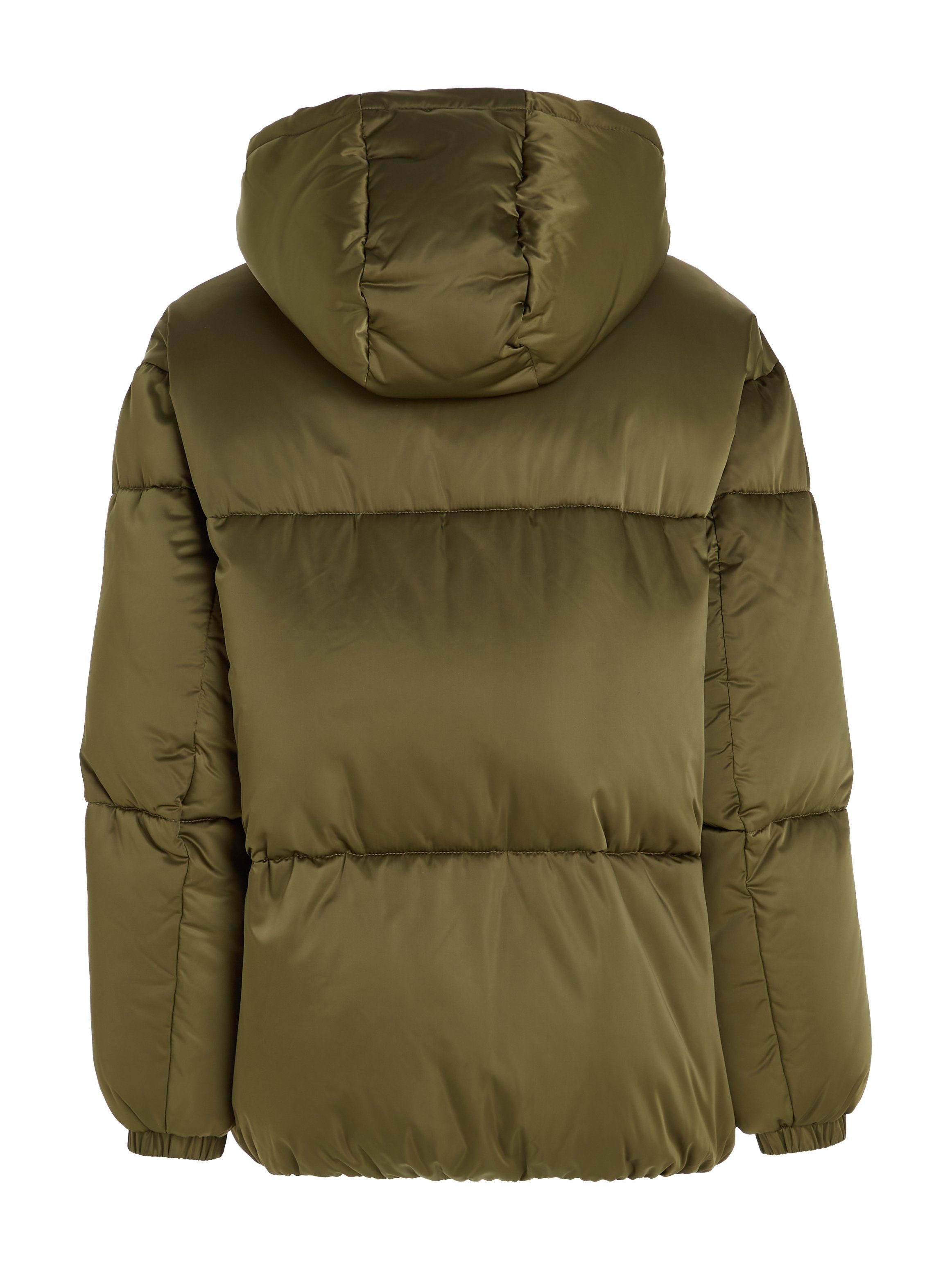 TOMMY JEANS Gewatteerde jas TJW OVR SATIN PUFFER met tommy jeans-merklabel