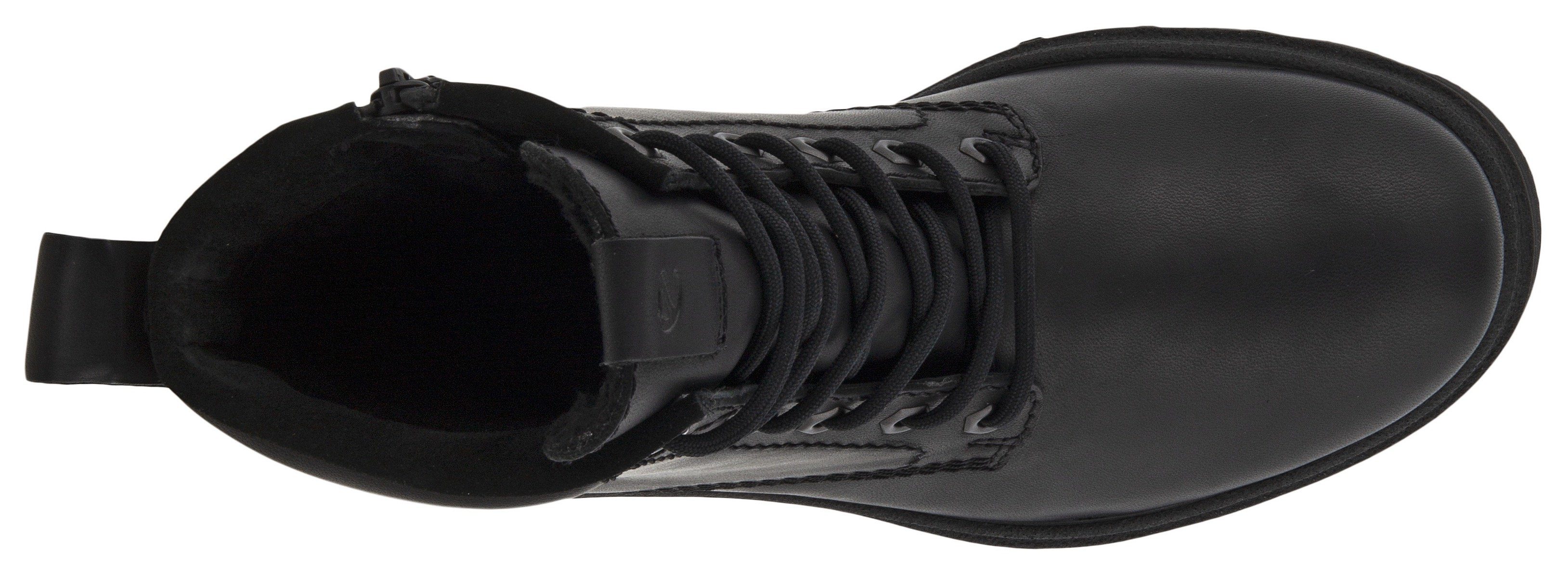 Ecco Hoge veterschoenen Grainer W ankle boot, winter boots, block heel, with lambswool lining