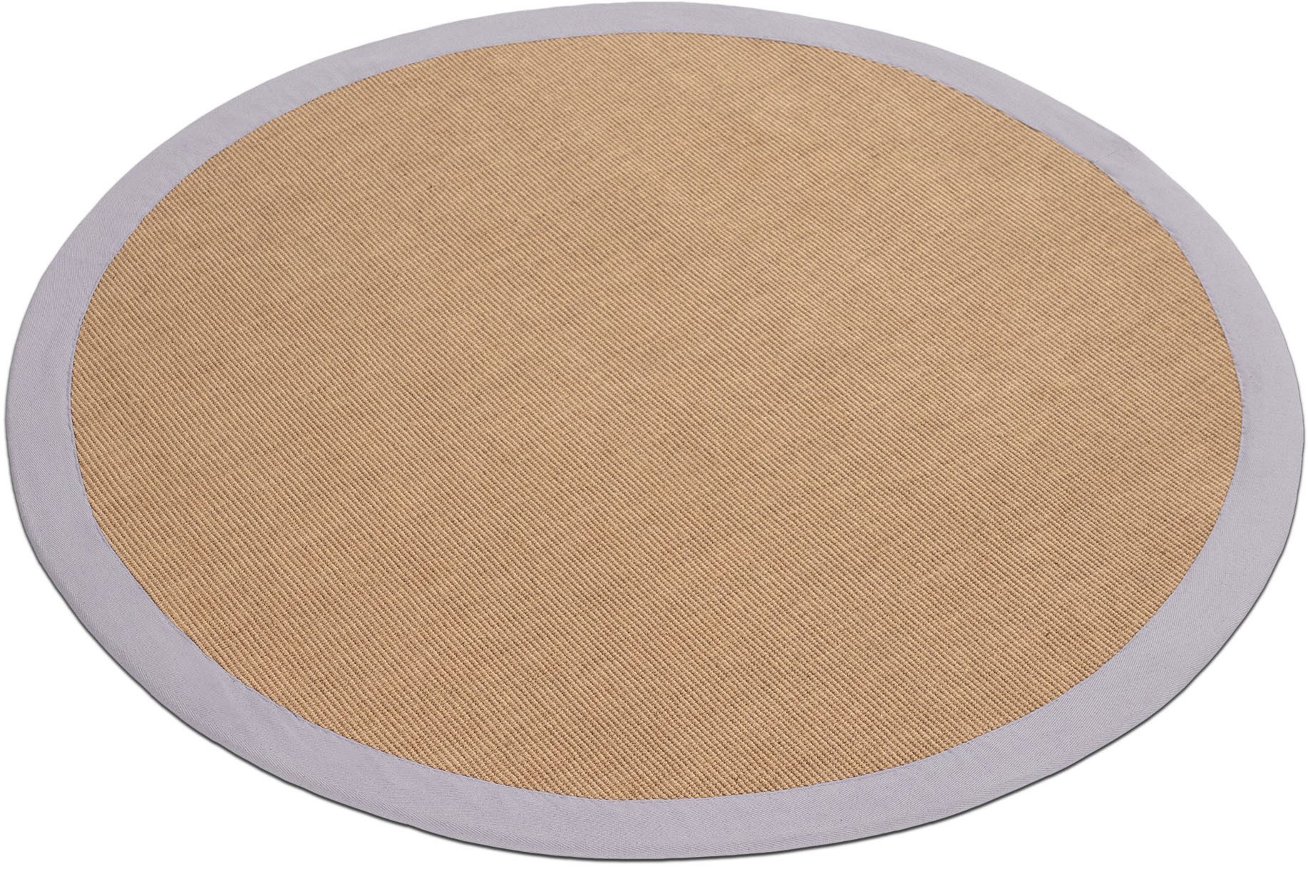 carpetfine Sisalkleed Sisal met gekleurd randdessin, antislip achterzijde