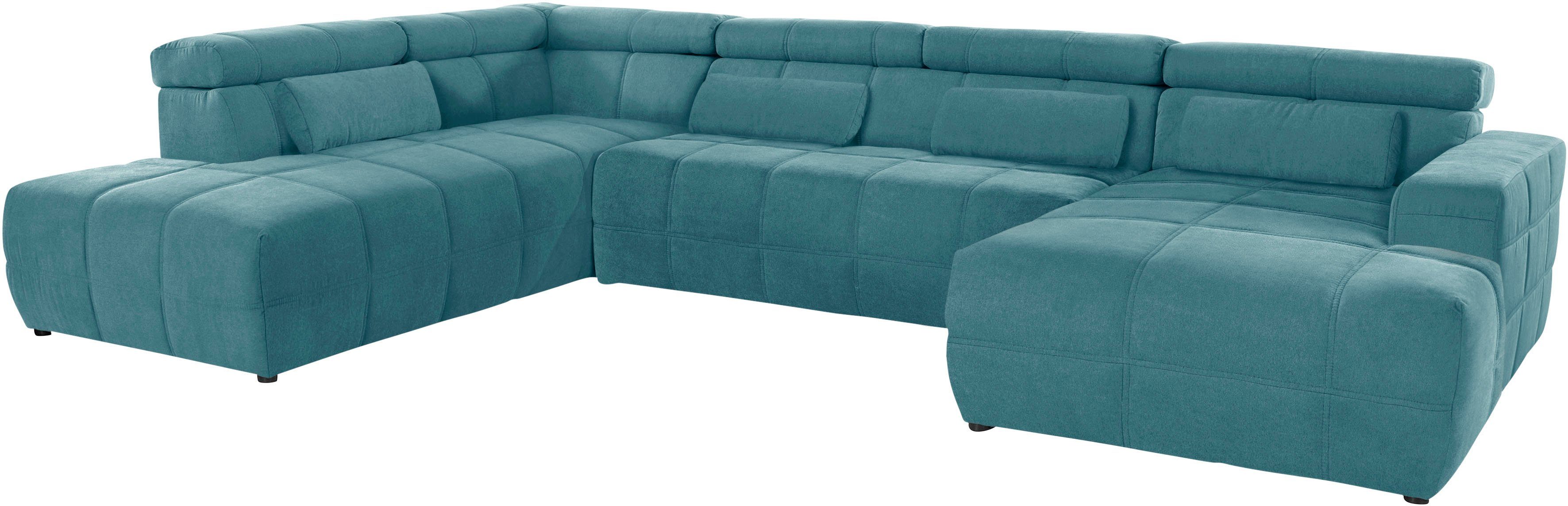 DOMO collection Zithoek Brandon, keuze met zitdiepteverstelling, inclusief lendensteun met hoofdsteunverstelling, optionele zitdiepteverstelling, u-vorm