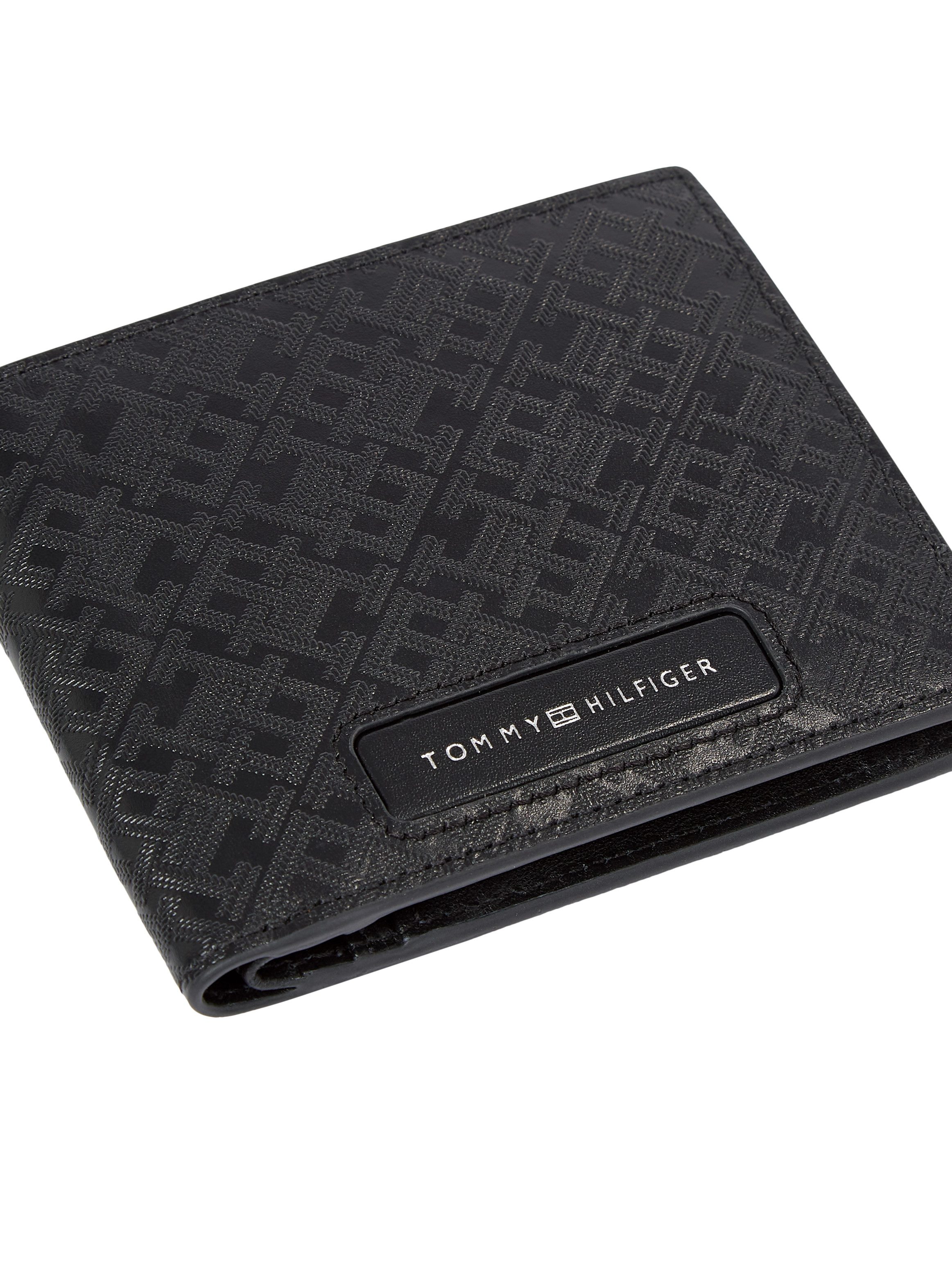 Tommy Hilfiger Portemonnee TH MONOGRAM CC AND COIN , heren portemonnee, portemonnee met logo, strepen in tommy kleuren