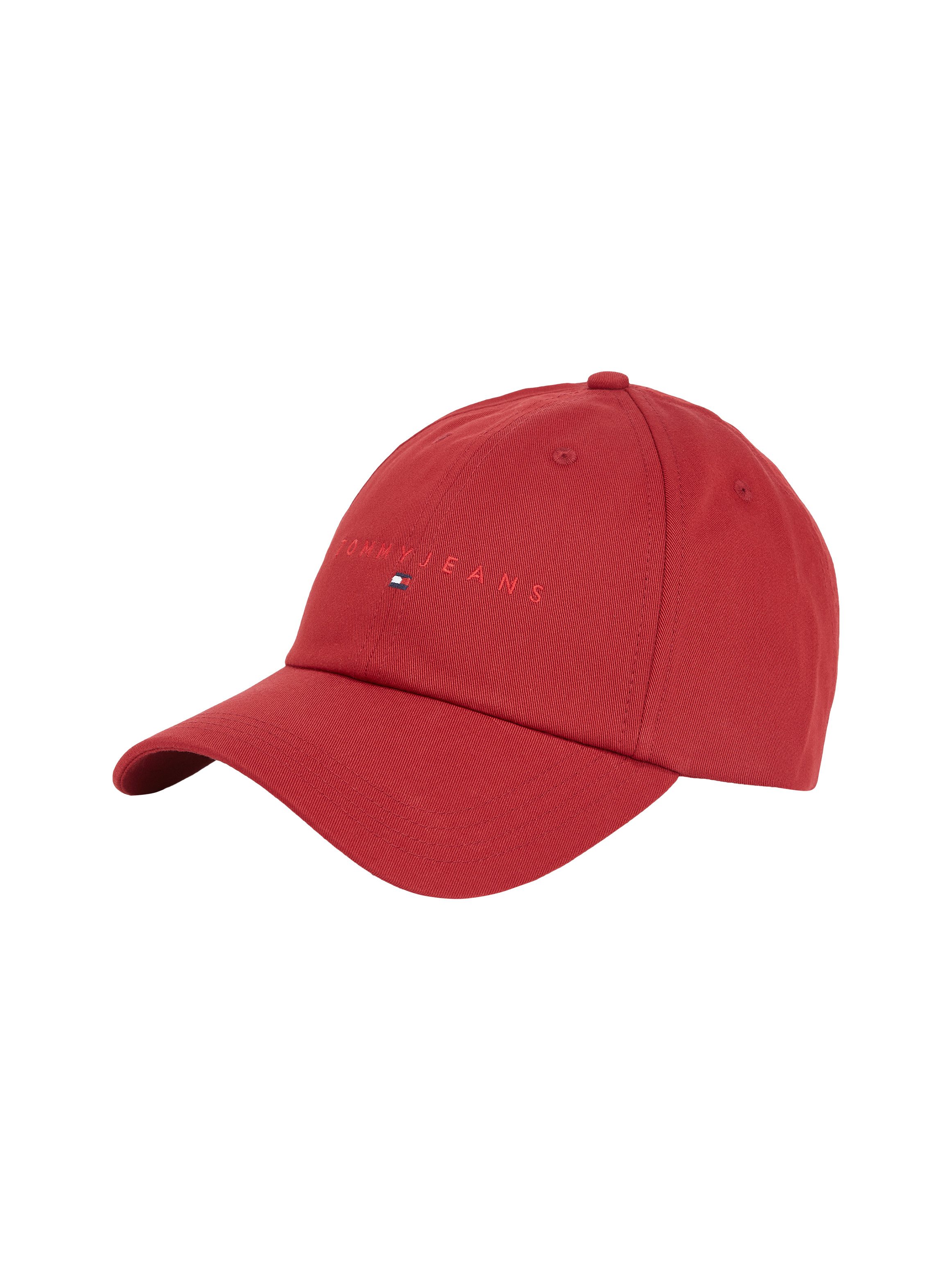 TOMMY JEANS Baseball pet TJM LINEAR LOGO CAP Klem sluiting logo borduursel tekst UNISEX