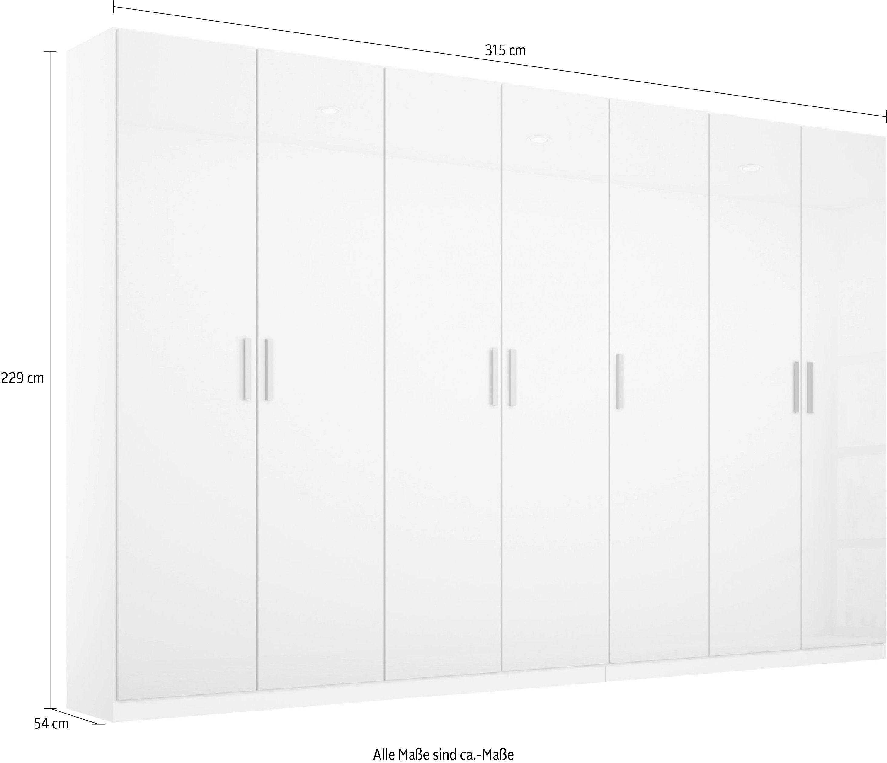 rauch Draaideurkast Koluna Hoogglansfront, inclusief 2 lades en extra planken