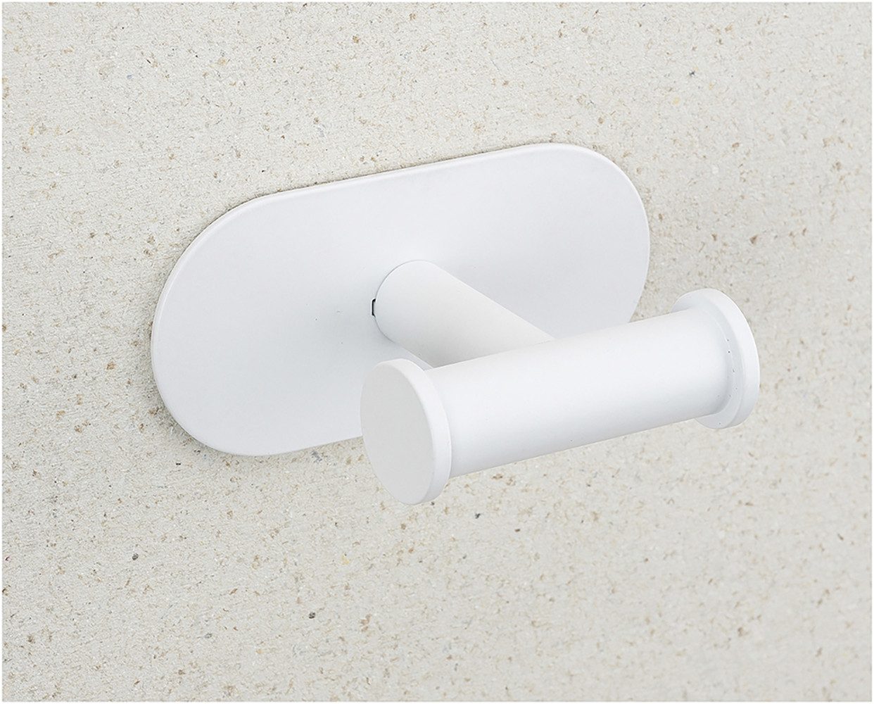WENKO Dubbele haak Turbo-Loc® model Duo Orea van roestvrij staal voor handdoeken, bevestiging zonder boren