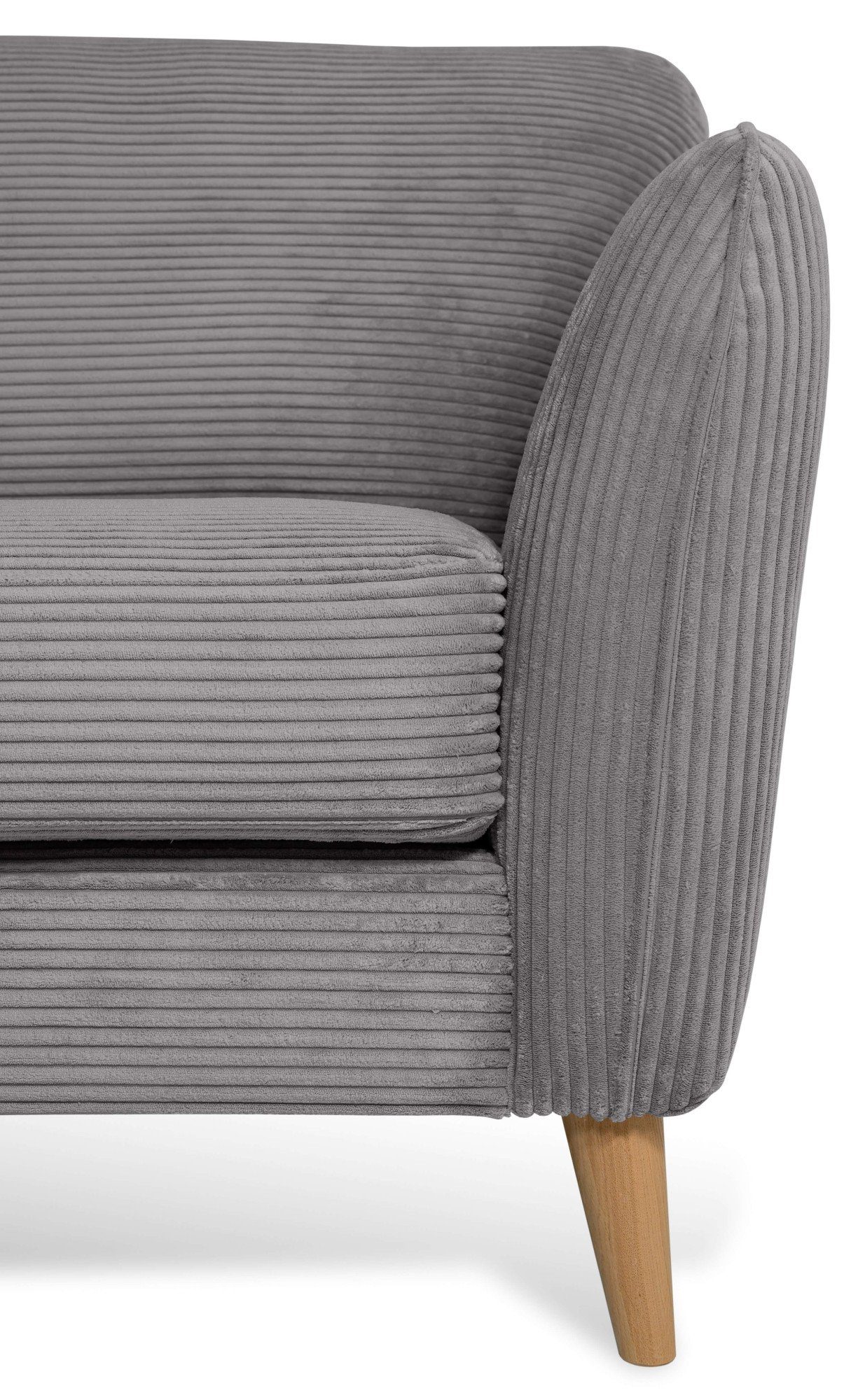 Home affaire Hoekbank MARSEILLE 278x202 cm, L-model, Ottom. Rechts/links Massief houten poten van eiken, in verschillend overtrekken en kleurvarianten