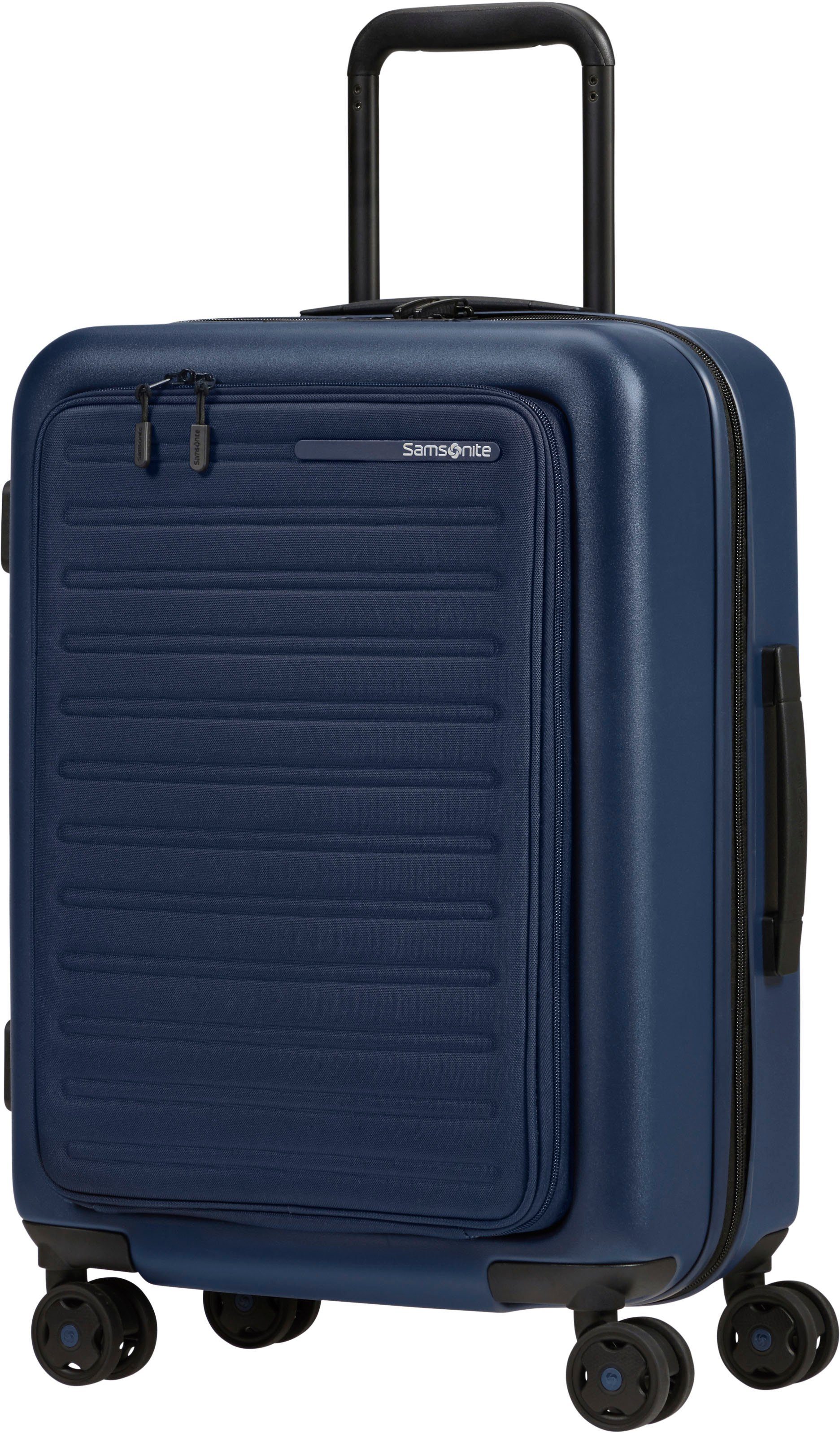 Samsonite Hardshell-trolley STACKD 55 Handbagagekoffer reiskoffer rits-laptopvak USB-poort unisex koffers & reistassen maat - blauw