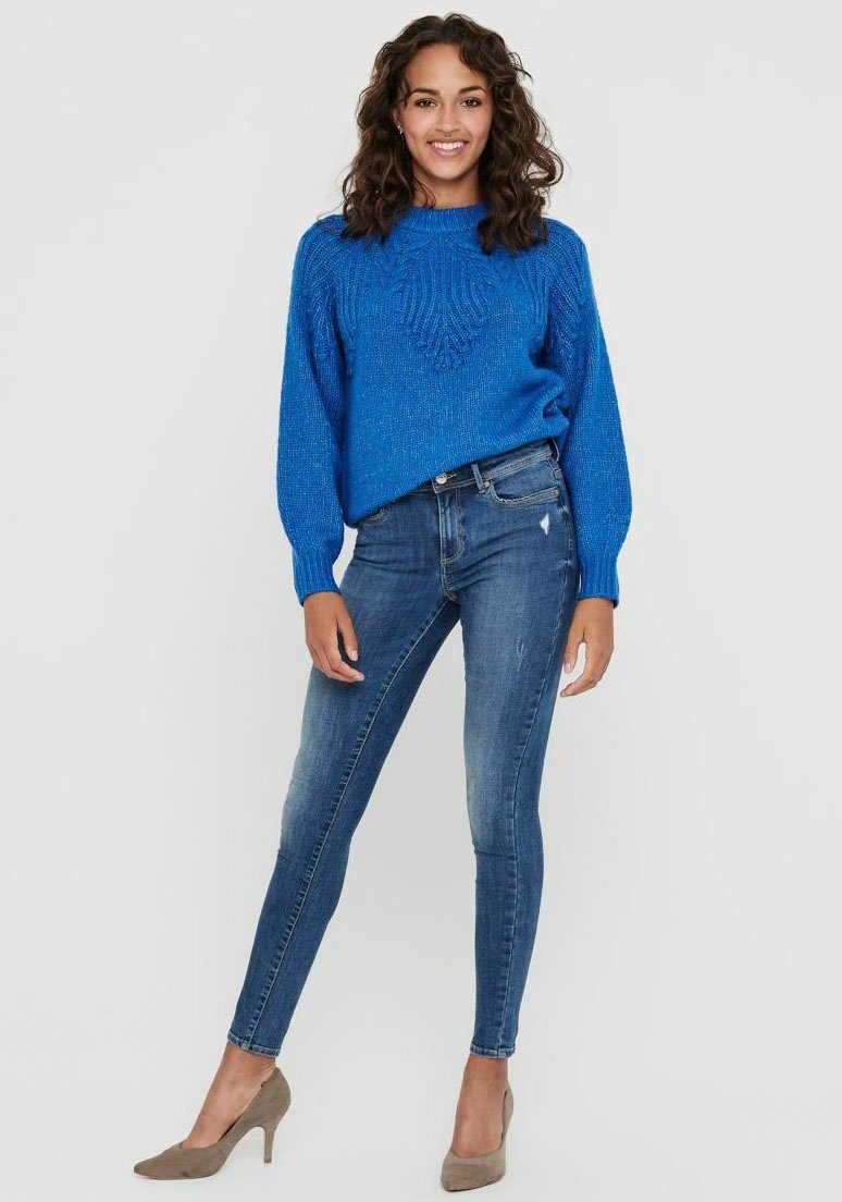 Only Skinny fit jeans ONLWAUW met lichte destroyed-effecten