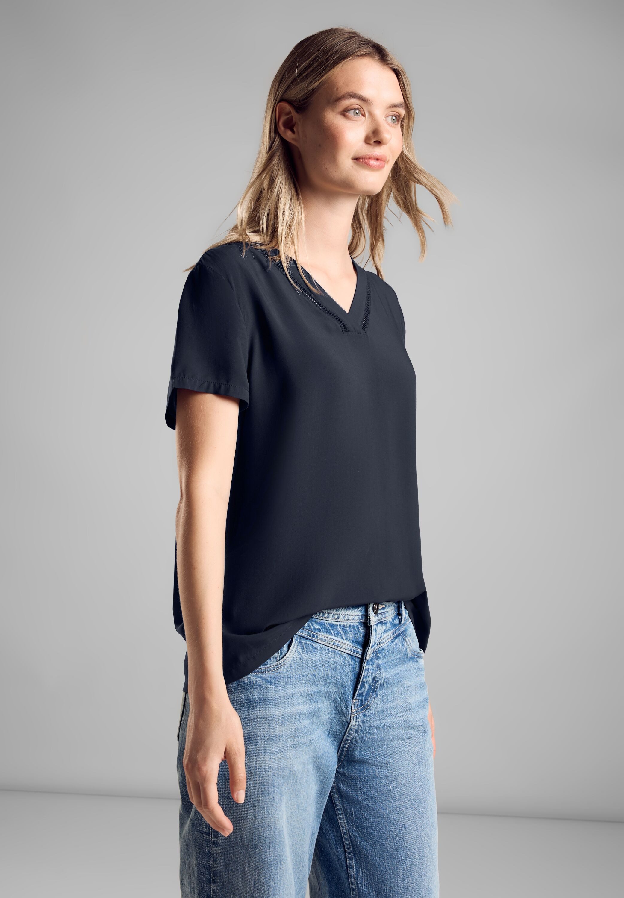 NU 20% KORTING: STREET ONE Blouse met korte mouwen