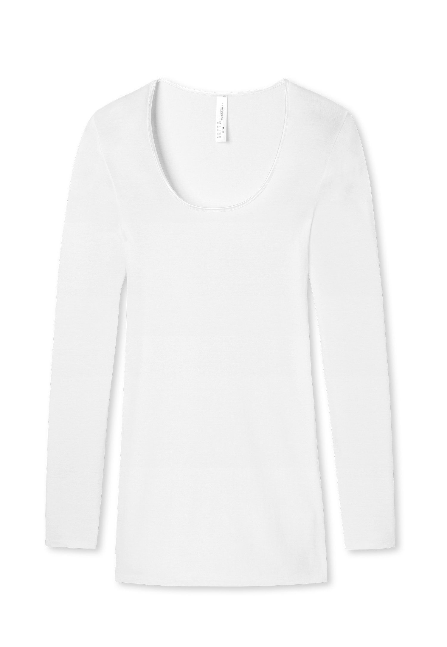 Schiesser T-shirt LUXURY ronde, subtiel glanzende halslijn