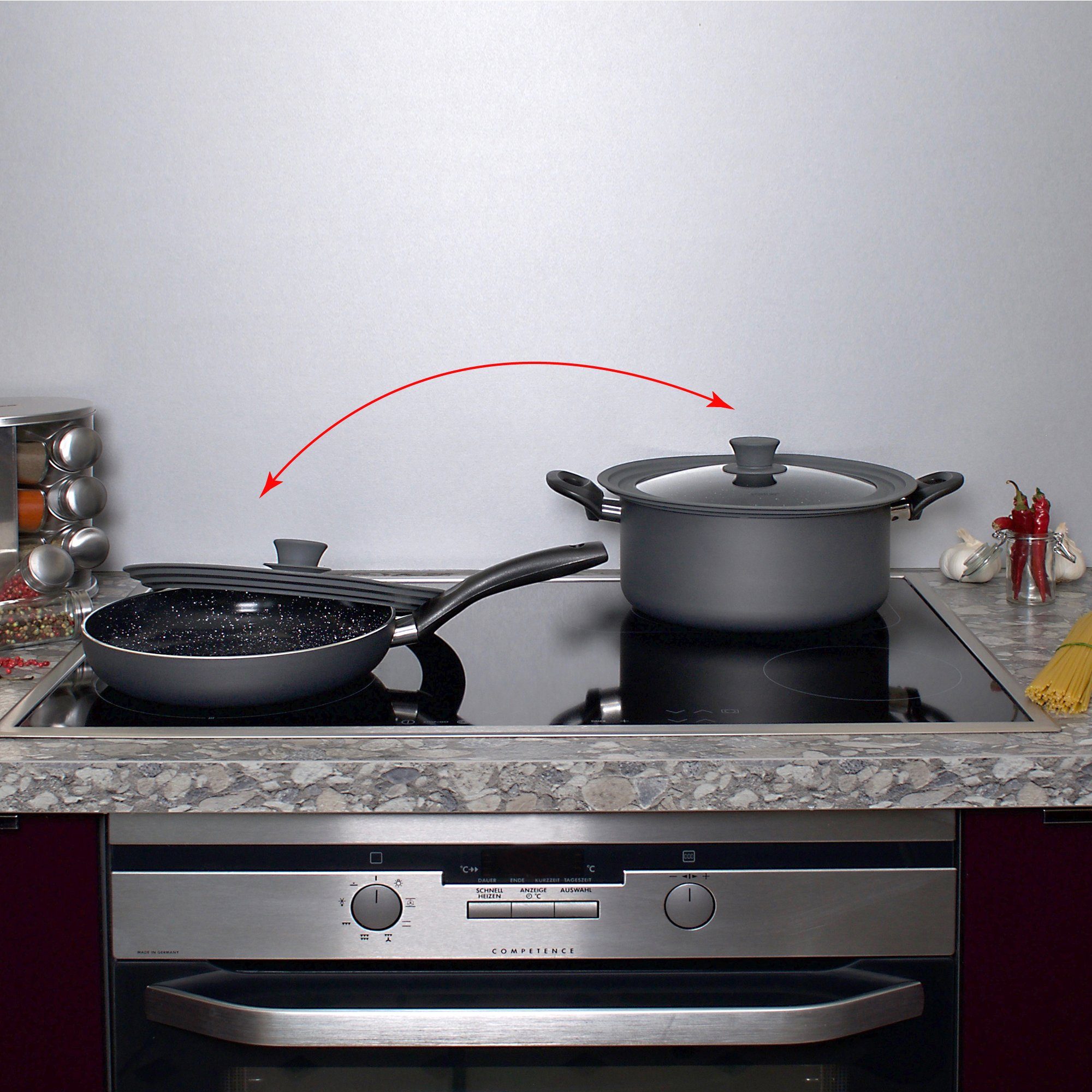 STONELINE Deksel STONELINE® voor 6 verschillende diameters (set, 2-delig)