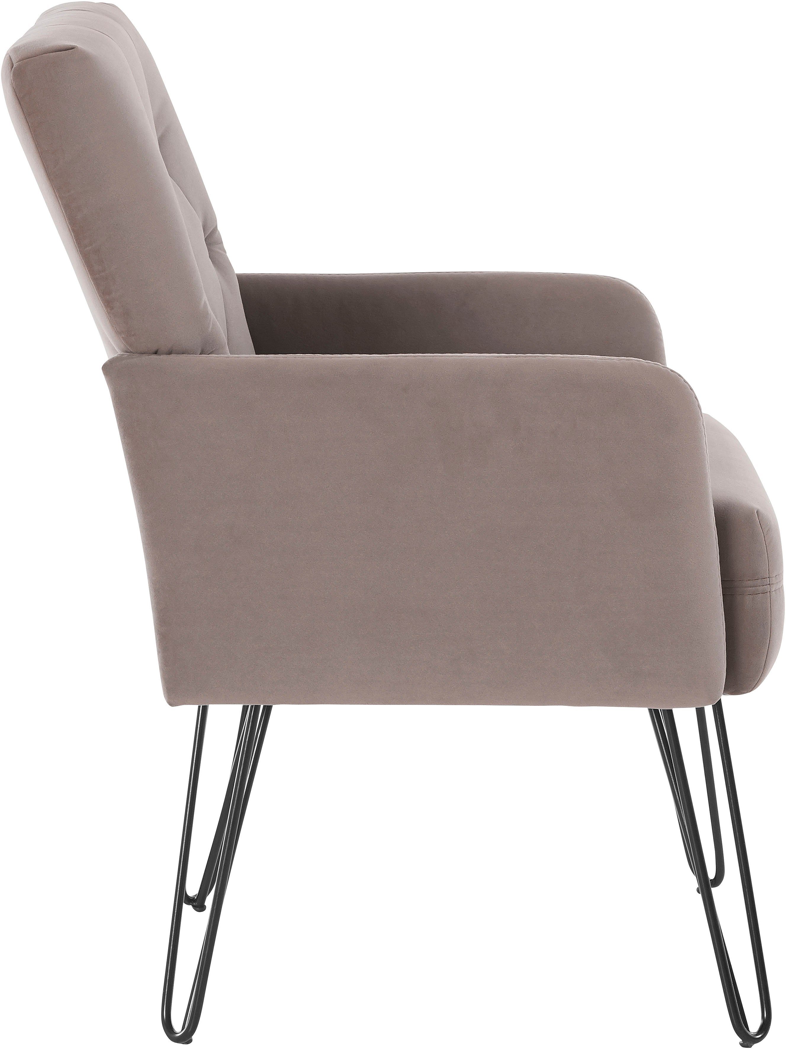 exxpo - sofa fashion Fauteuil Doppio, loungesessel met designonderstel, comfortabel en elegant