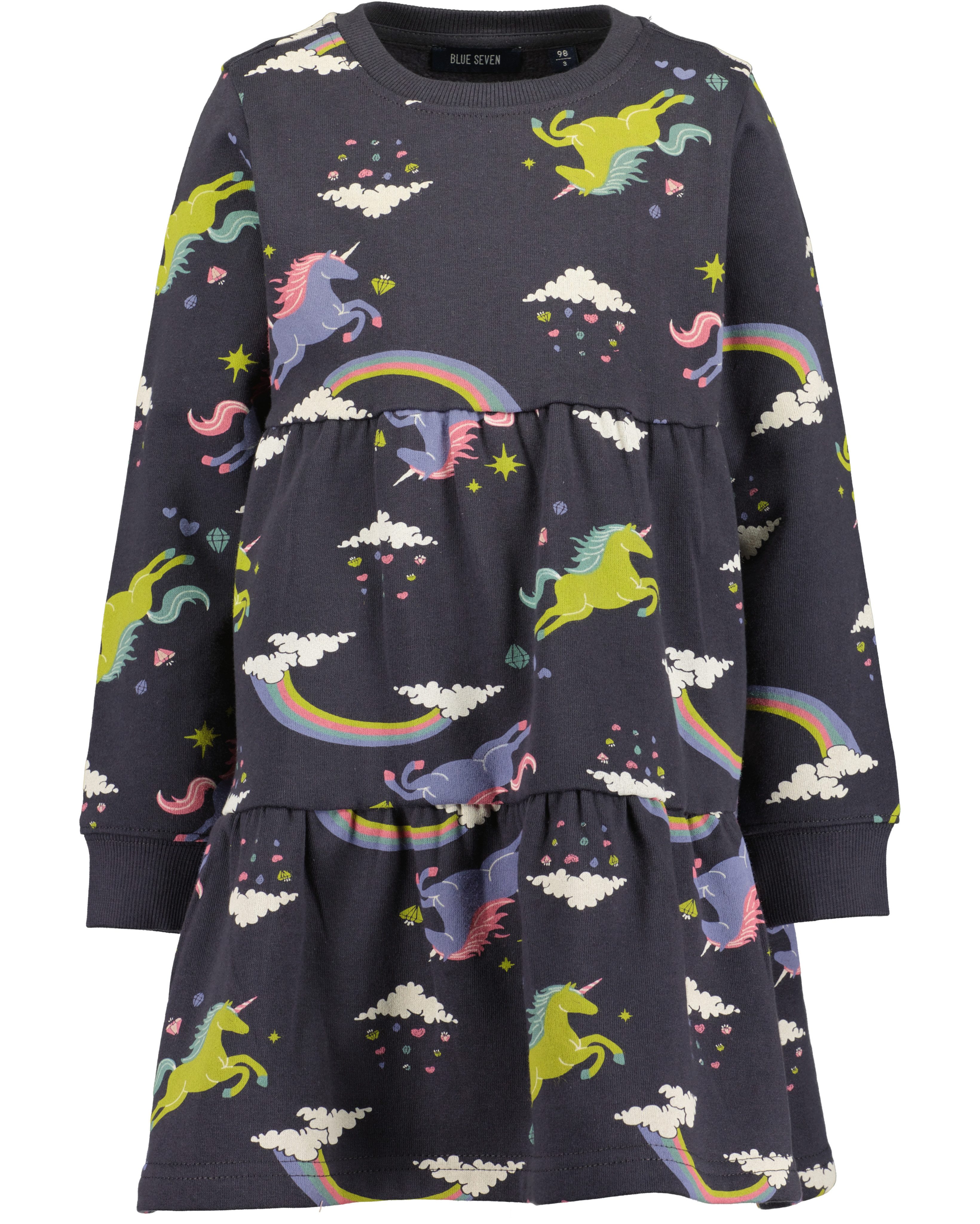 Blue Seven Sweatjurk meisjes sweatjurken maat 98 grijs