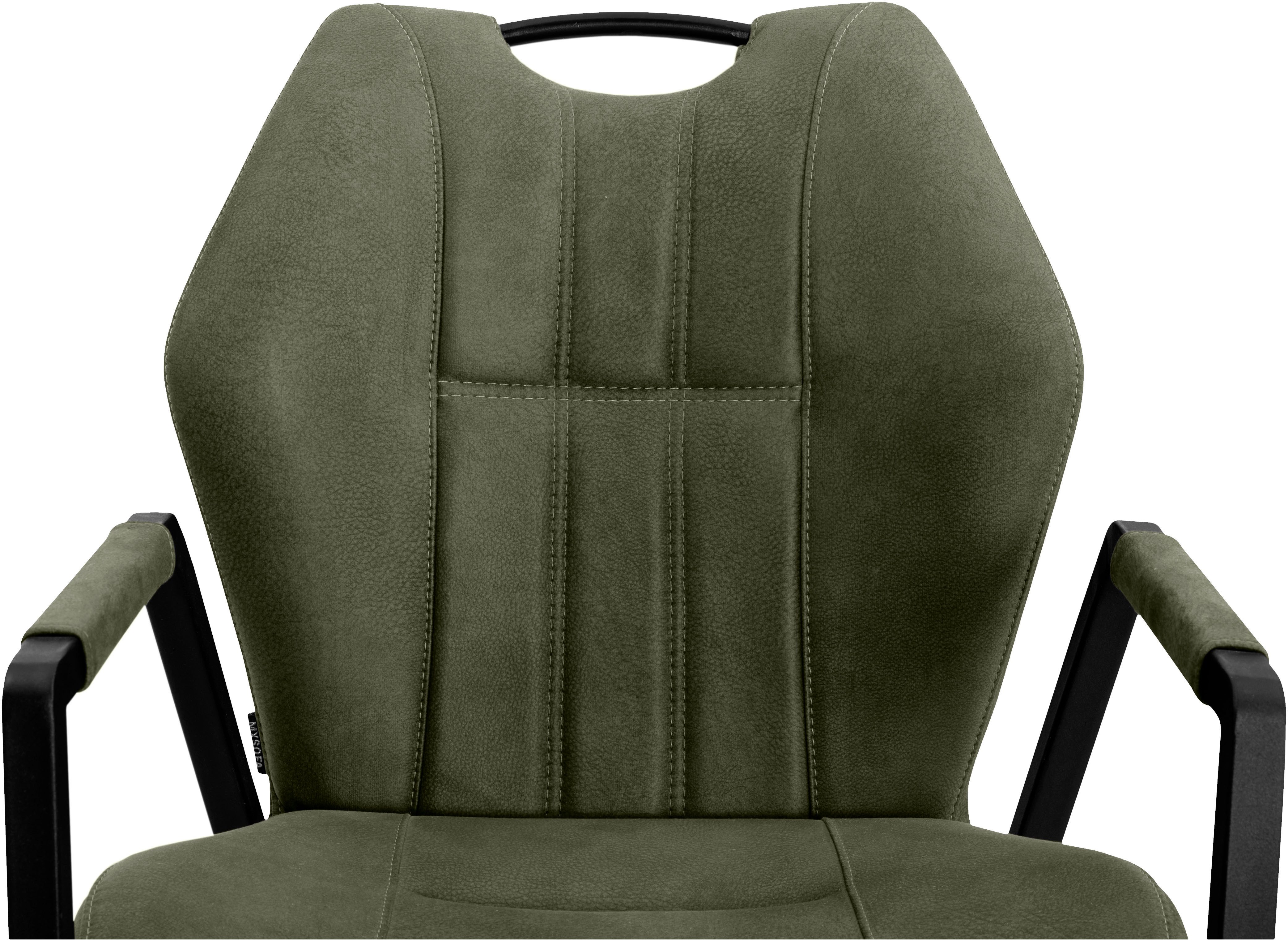 OMG Design Stoel met armleuningen Point Eetkamerstoel met wielen, bureaustoel (set)