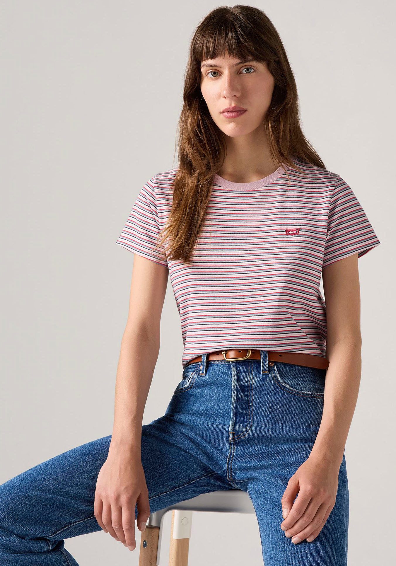 Levi's® T-shirt The Perfect Tee met klein logoborduursel