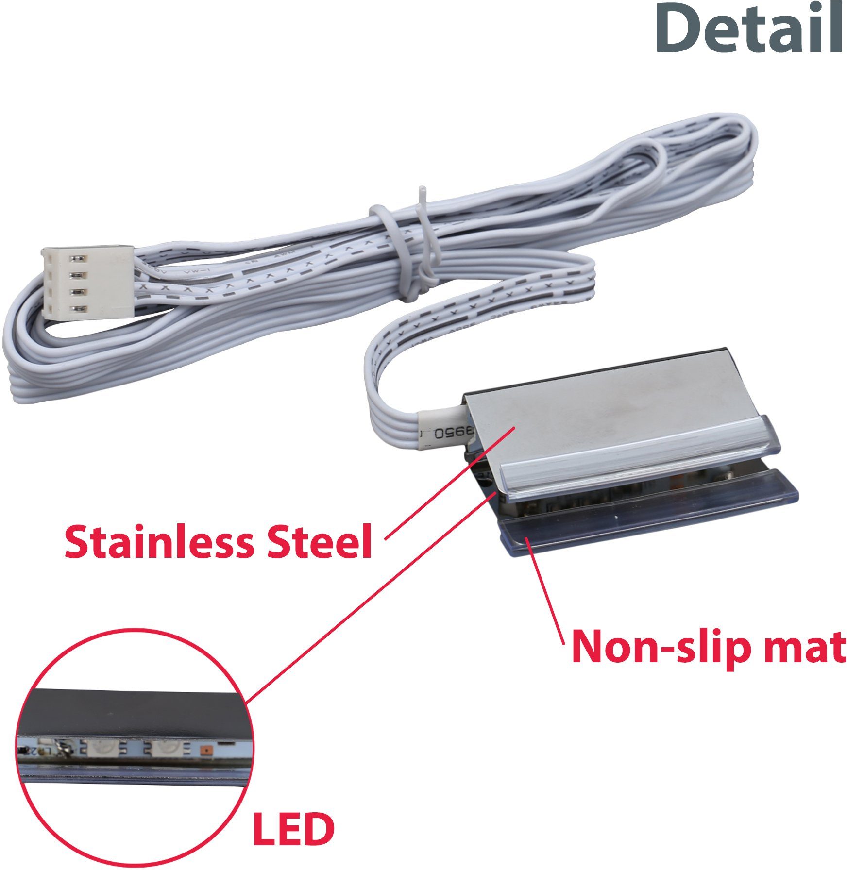 B.K.Licht Decoratieve ledverlichting LED clips, RGB, glasbodem verlichting, glasrandlichten, lampen