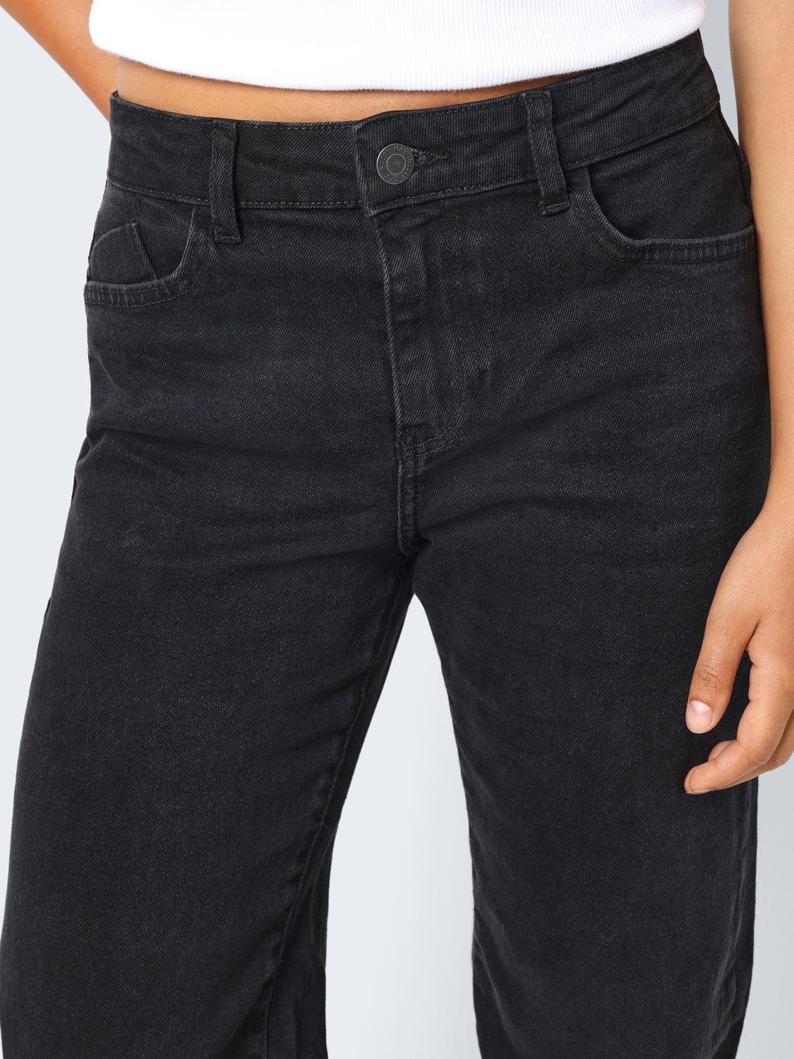 Noisy may Straight jeans NMYOLANDA NW WIDE JEANS BLACK NOOS