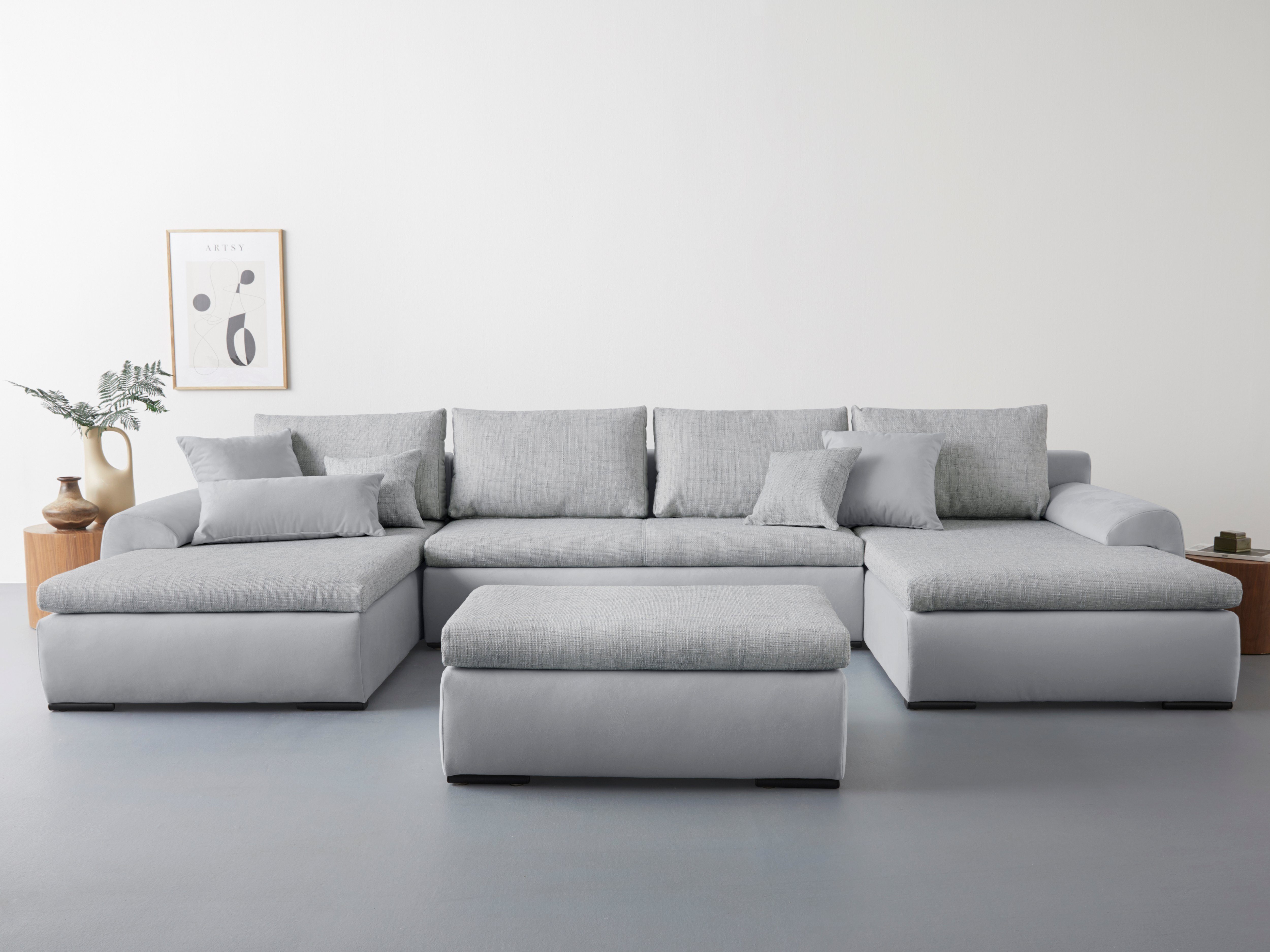 Home affaire Hocker Win met zwarte metalen poten, vrij plaatsbaar