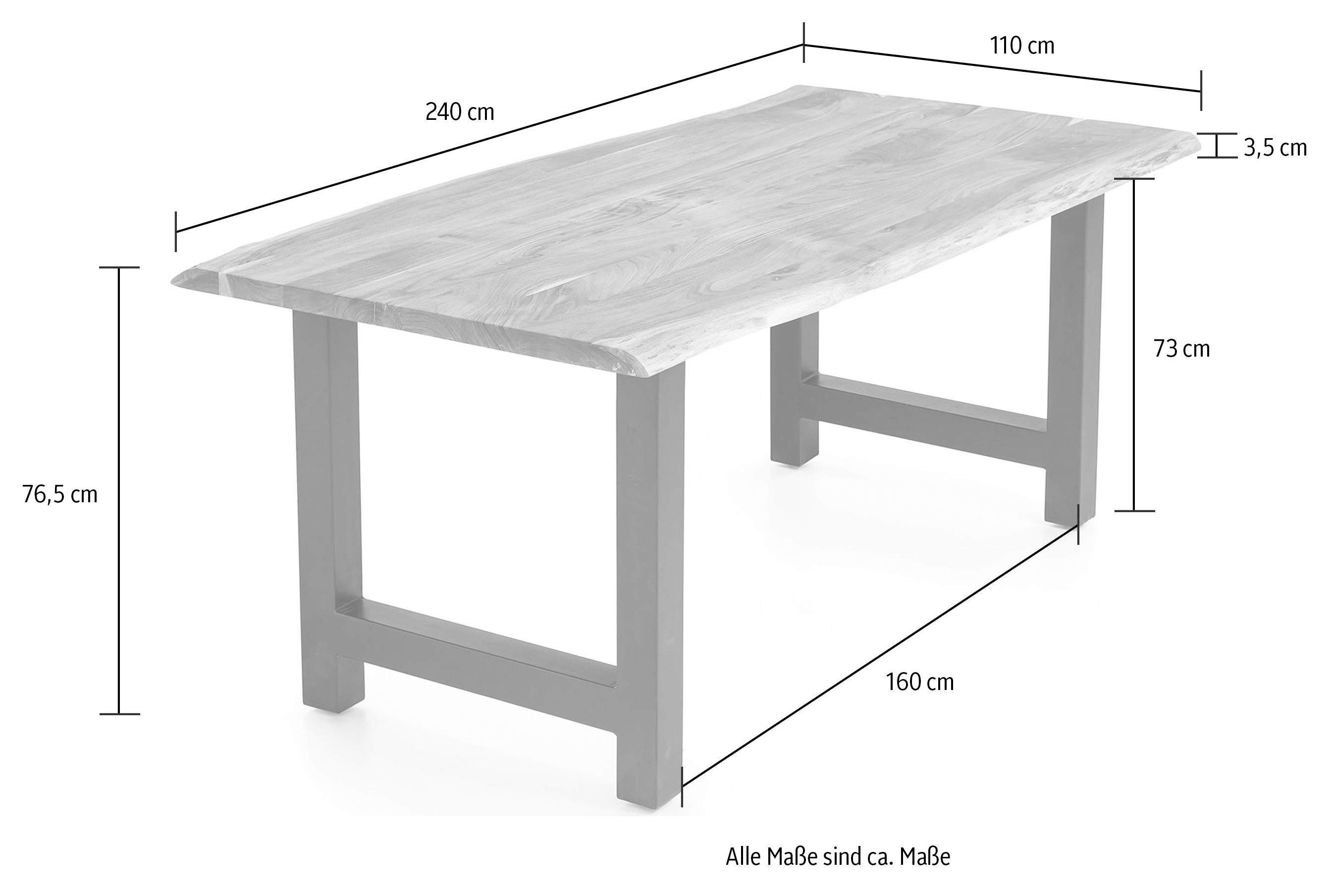SalesFever Eettafel Massief hout geolied en tweevoudig gewaxt