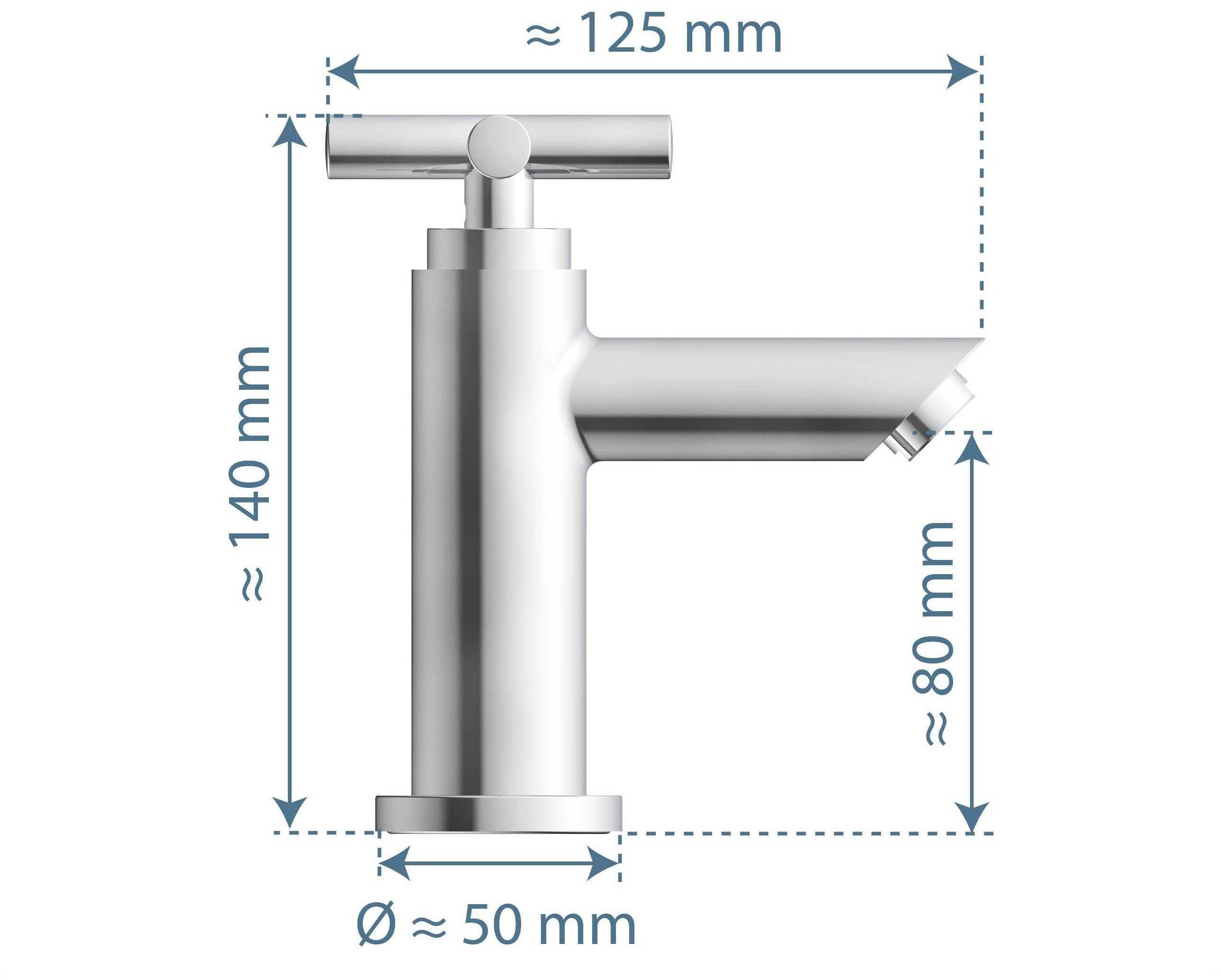 Schütte Wastafelkraan MATAO Koud water, chroom