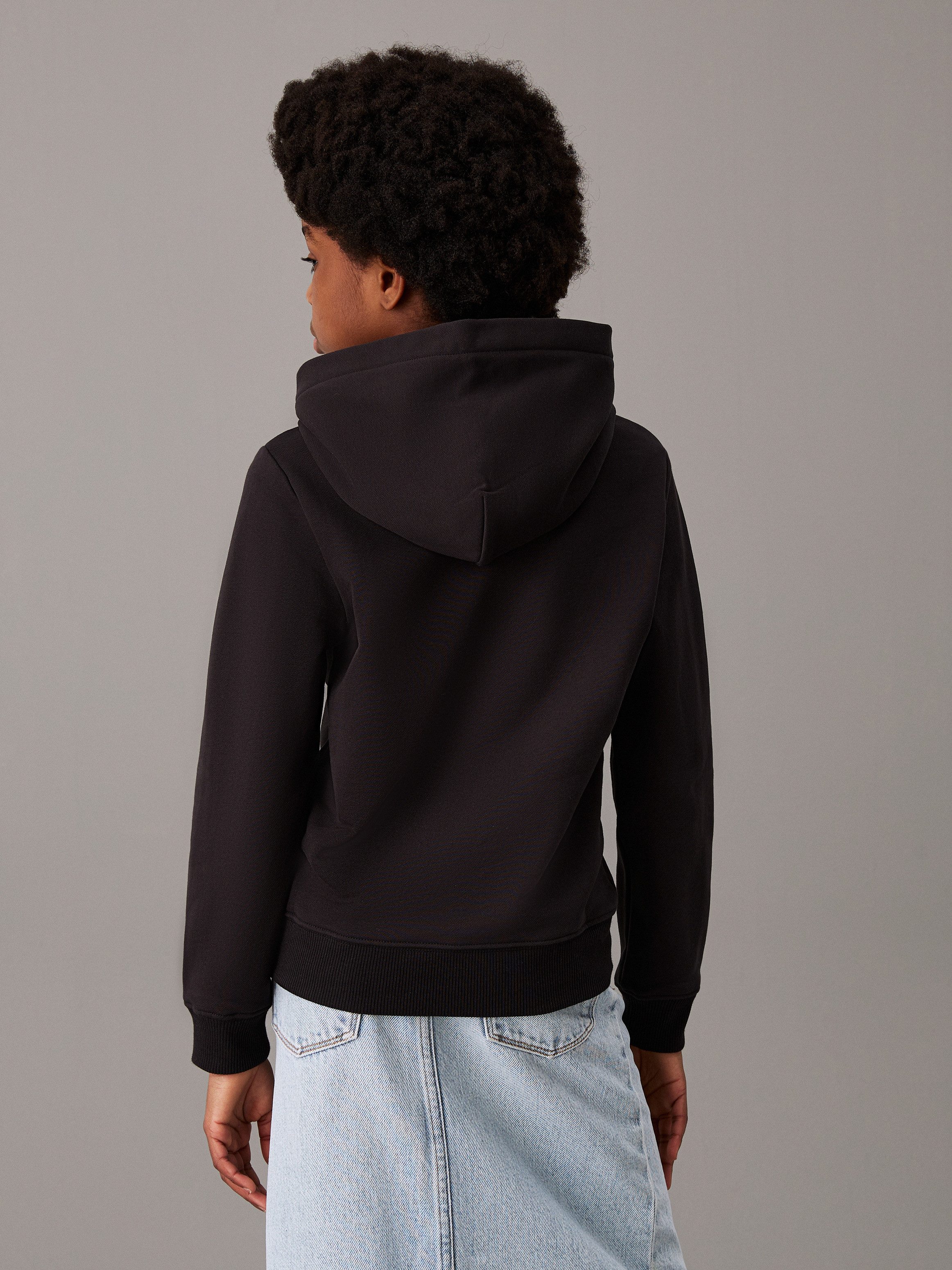Calvin Klein Hoodie INST. LOGO REG. TERRY HOODIE voor kinderen tot 16 jaar en met logo-opdruk