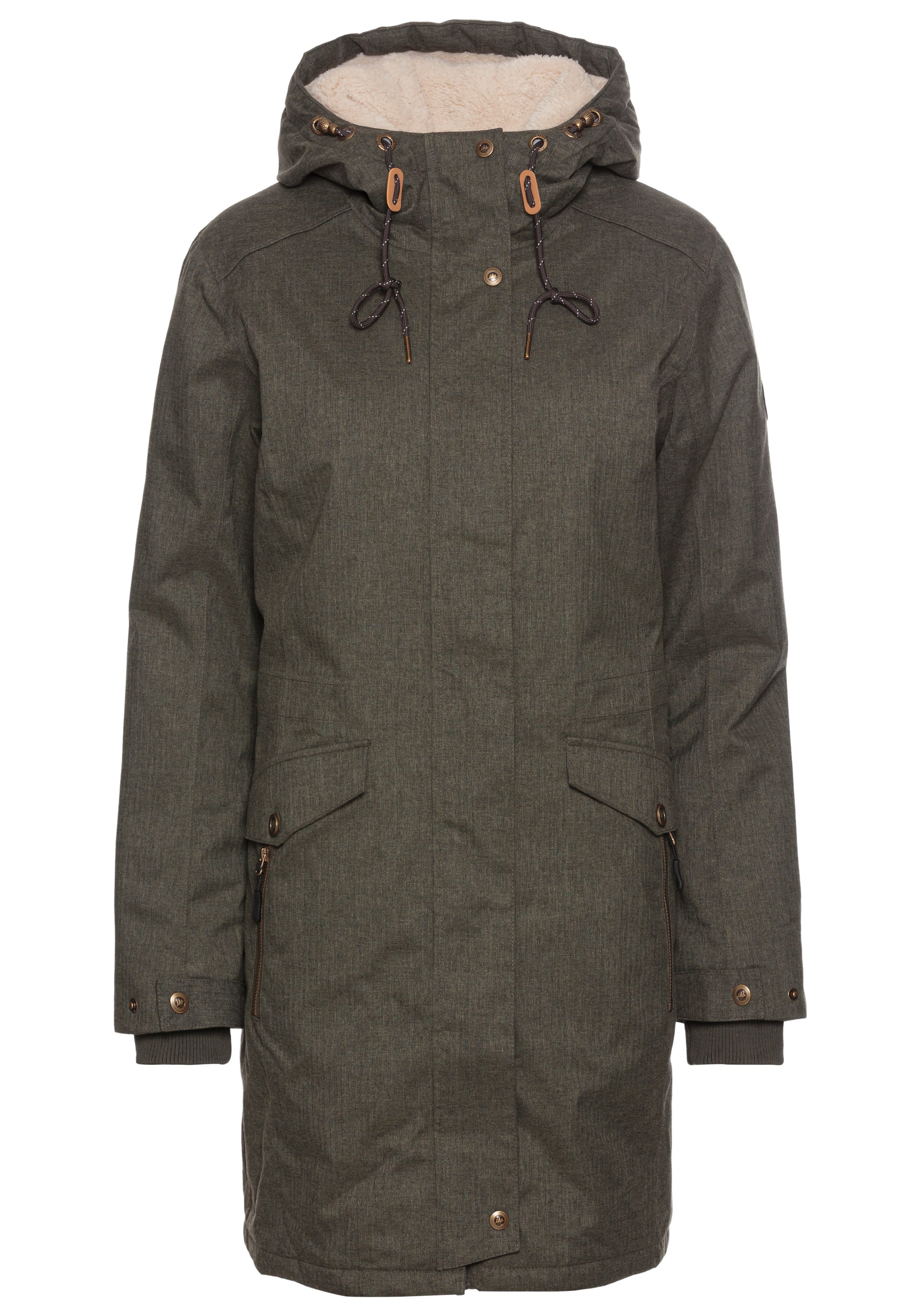 Polarino Outdoorjack ademend materiaal waterdicht winddicht met capuchon
