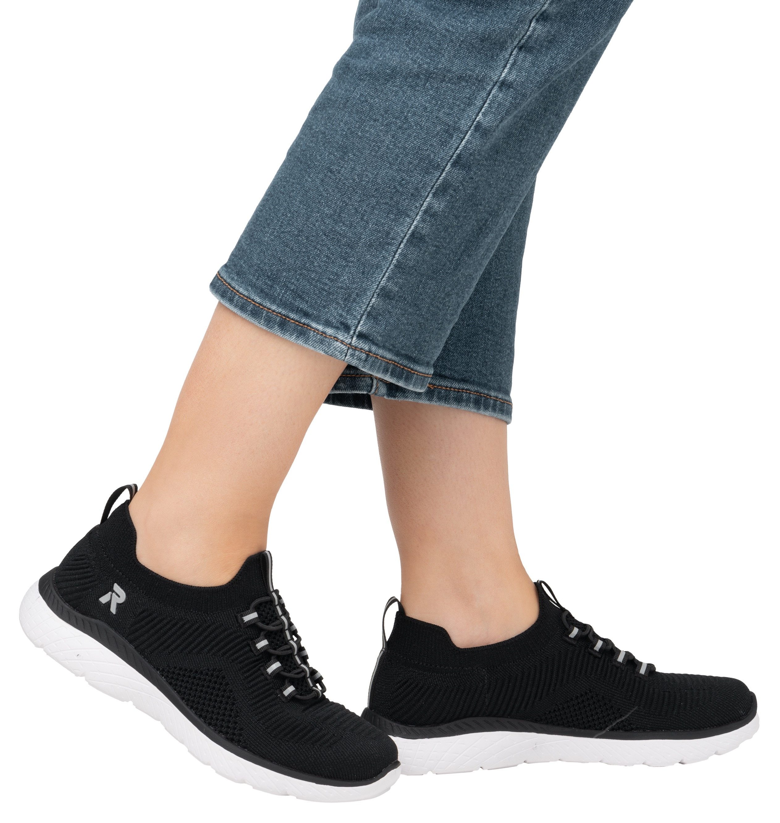 RIEKER Sport Slip-on sneakers , slipper, vrijetijdsschoen, instapschoen met elastische instap