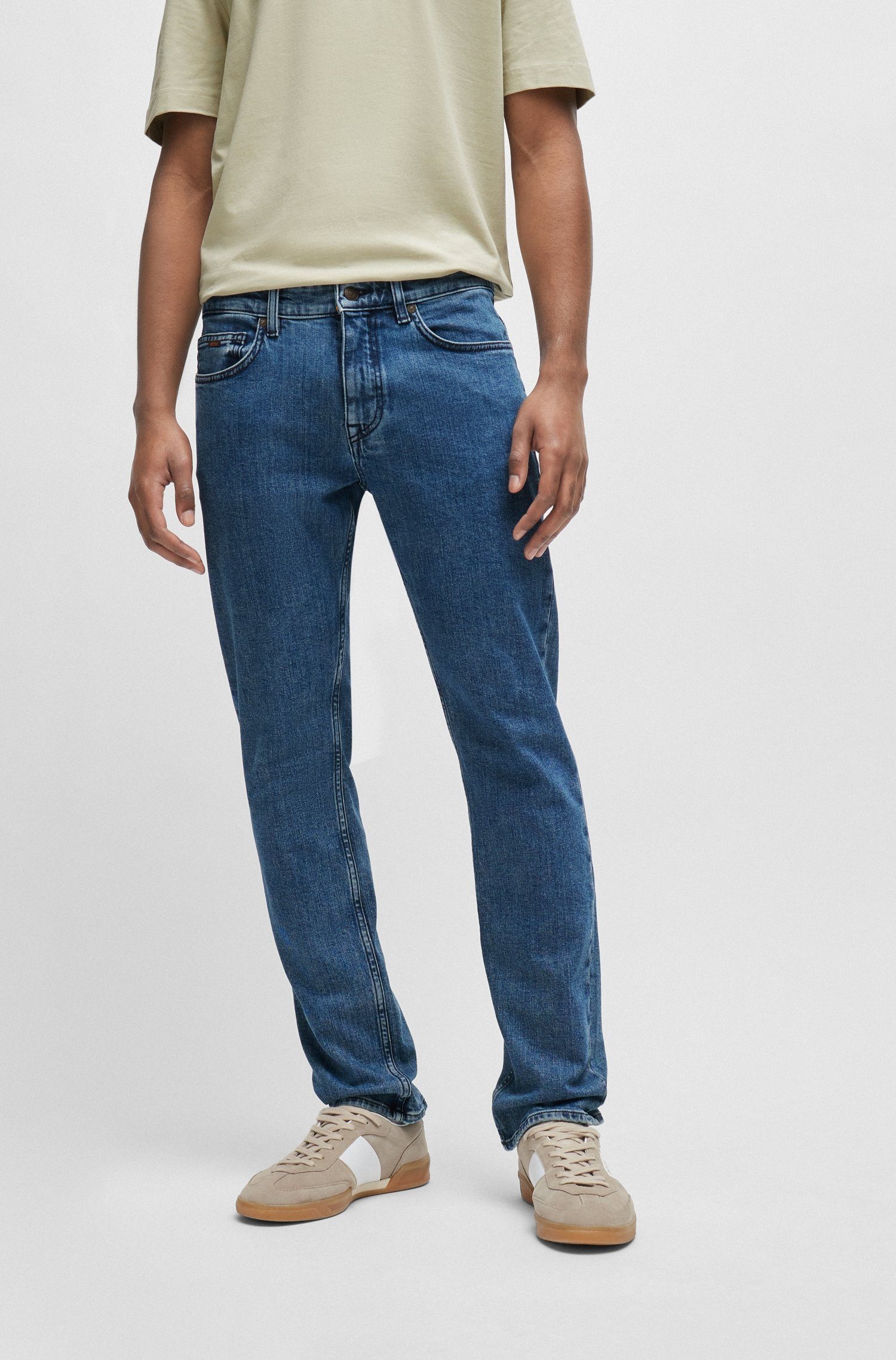 Boss Orange Slim fit jeans met labelapplicatie model 'Delaware'