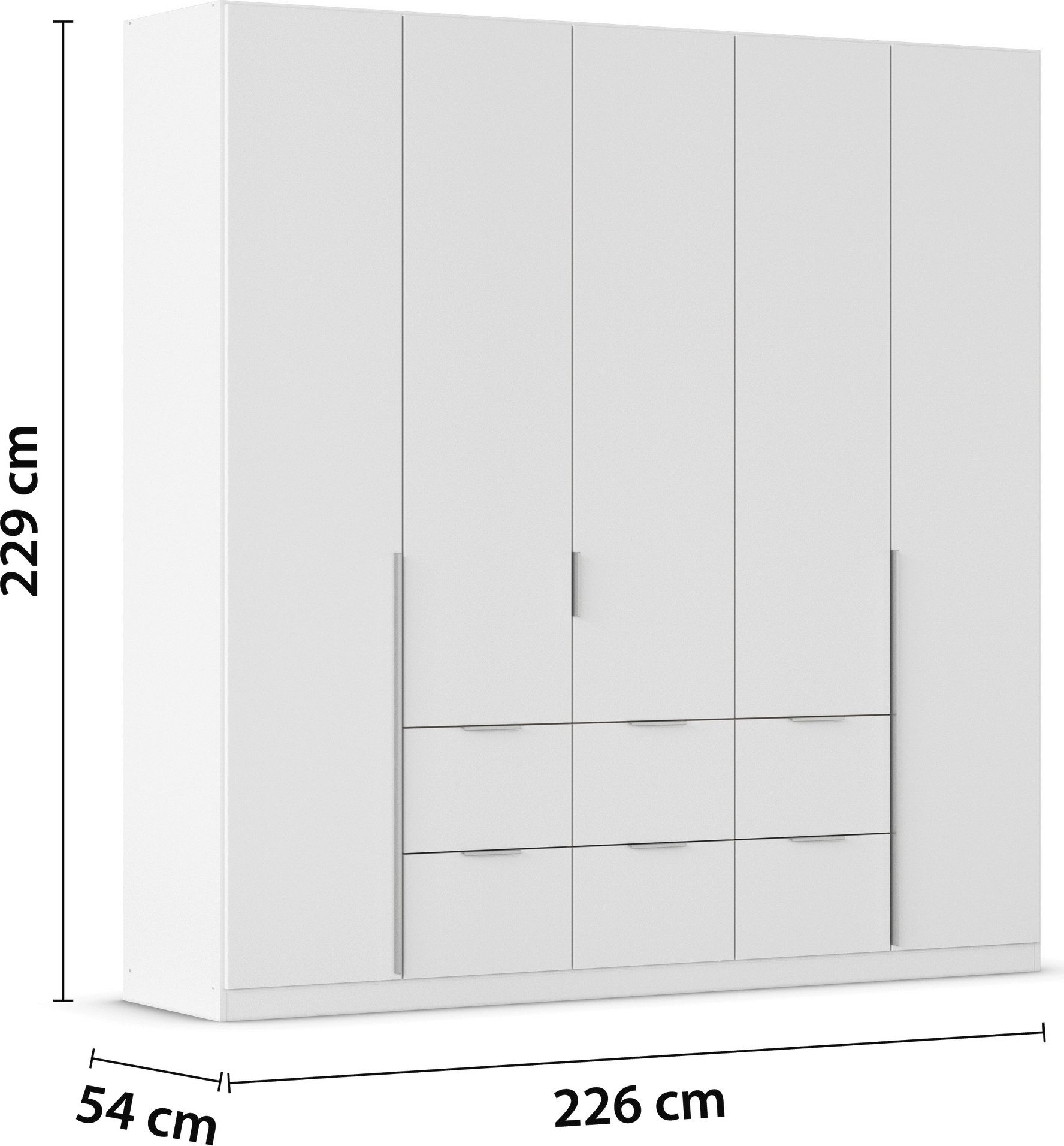 rauch Draaideurkast Kledingkast kast garderobe AGORDO met decor- of hoogglansfront