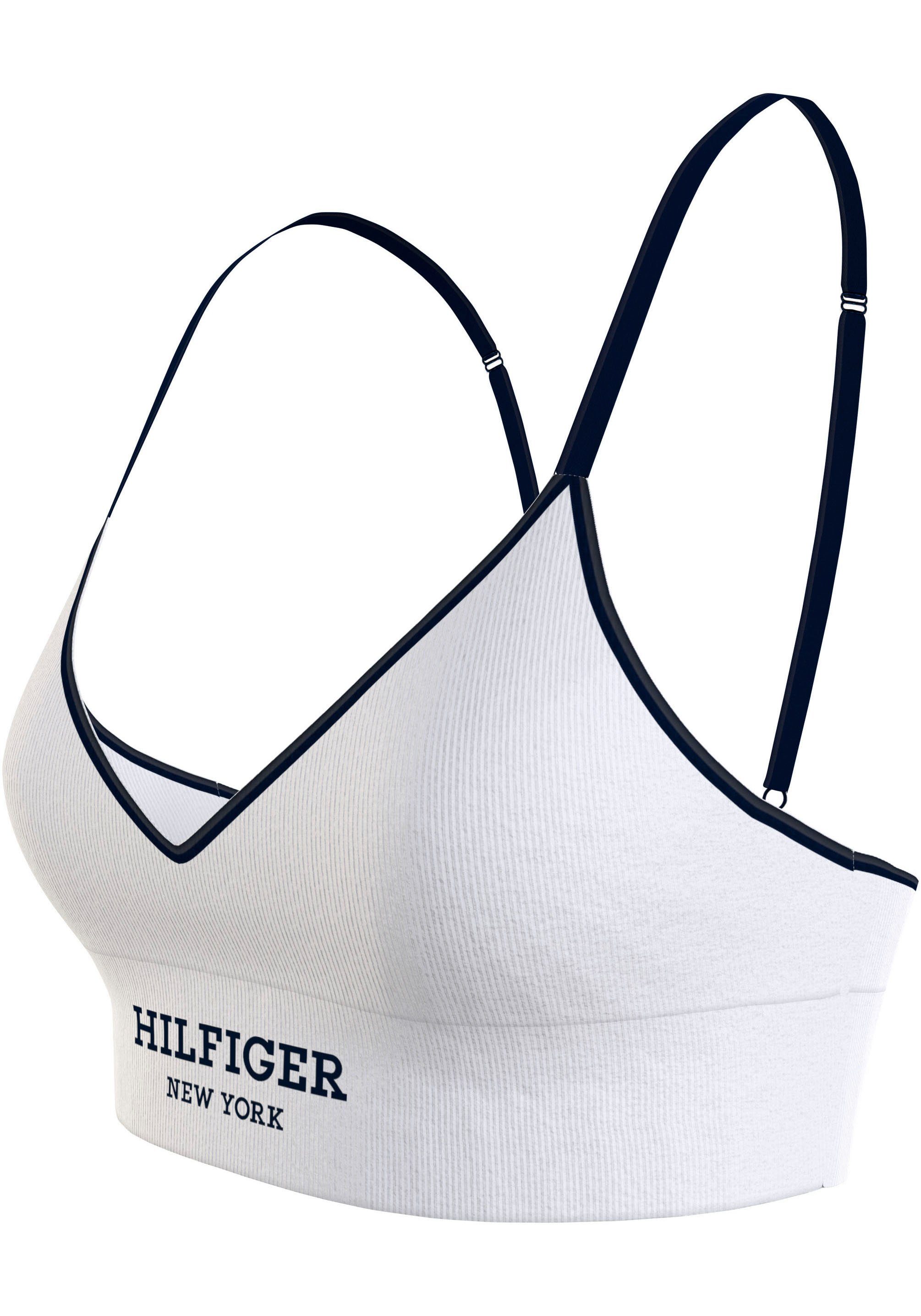 Tommy Hilfiger Underwear Bralette-bh TRIANGLE RP met verstelbare bandjes, ribstof, logo-inscriptie
