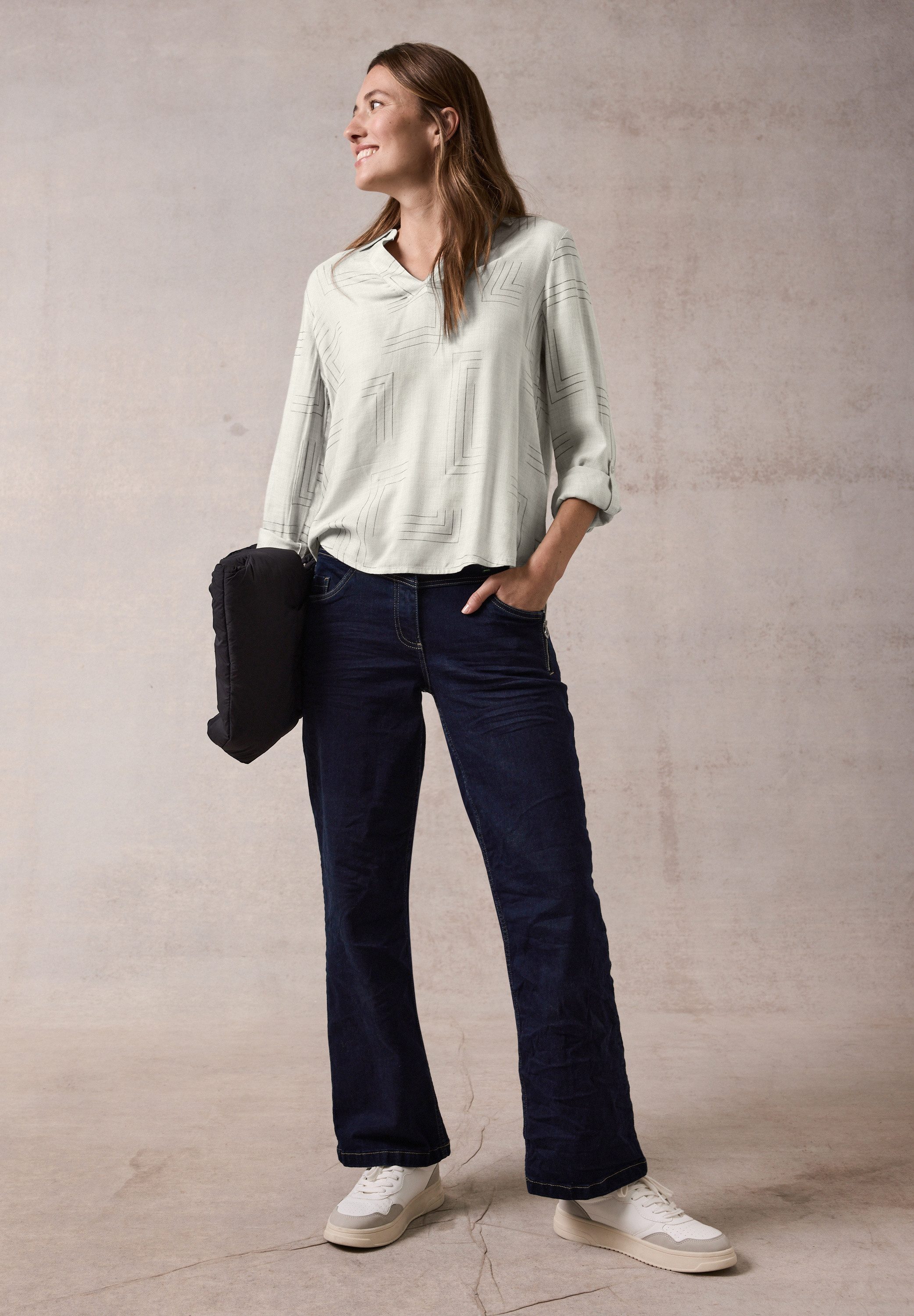 Cecil Blouse met lange mouwen met foliedruk