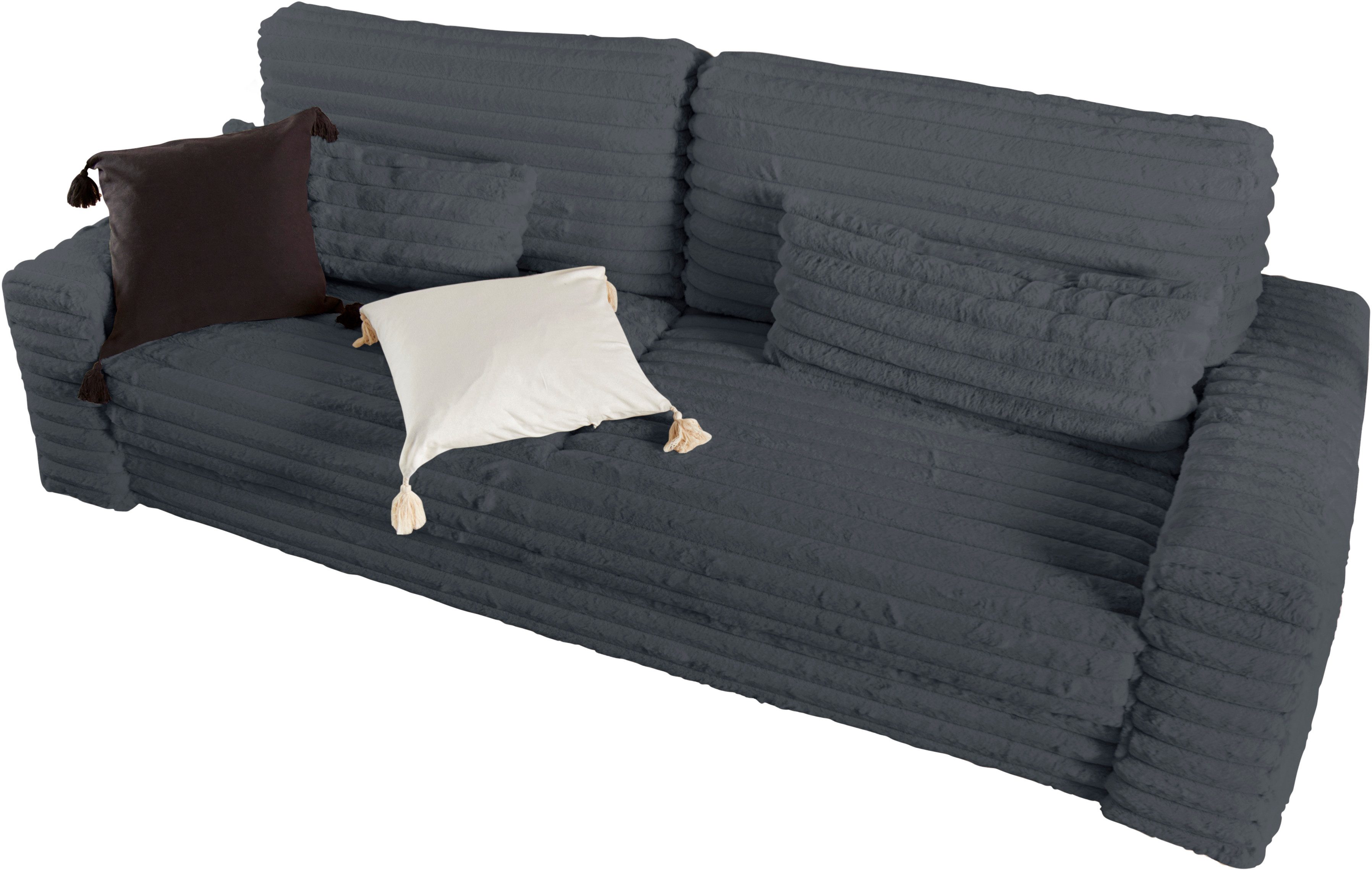 LeGer Home by Lena Gercke Slaapbank Imoga, kussen met slaapfunctie, 3-zits bank, bank met bedlade in moderne kleuren en stoffen, bedfunctie, ligoppervlak: 200x150 cm