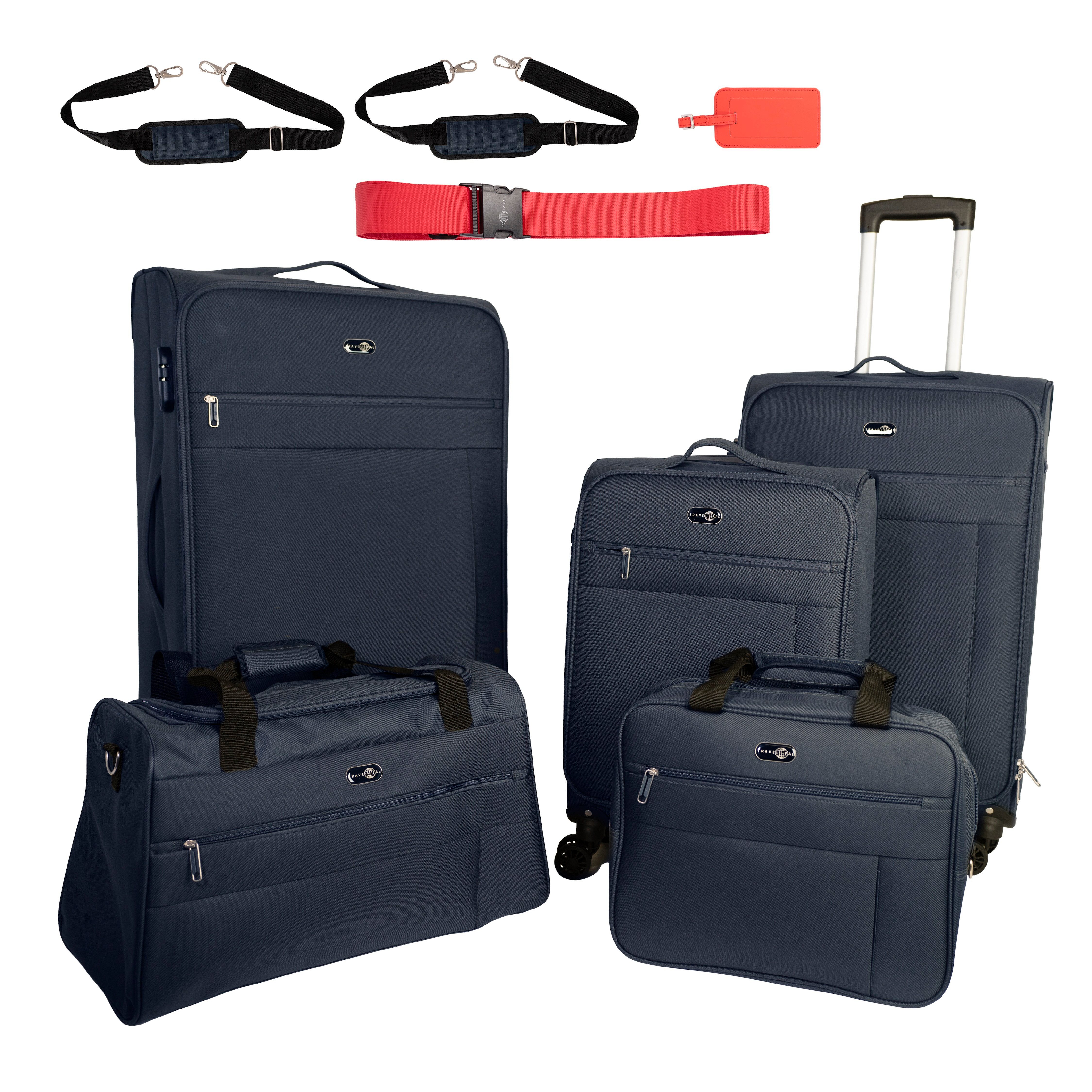 Travel Pal Trolleyset Reiskofferset PALMA 3 koffers s/m/l, reistas, vliegtas, kofferlabel, koffergordel (set, 7-delig)