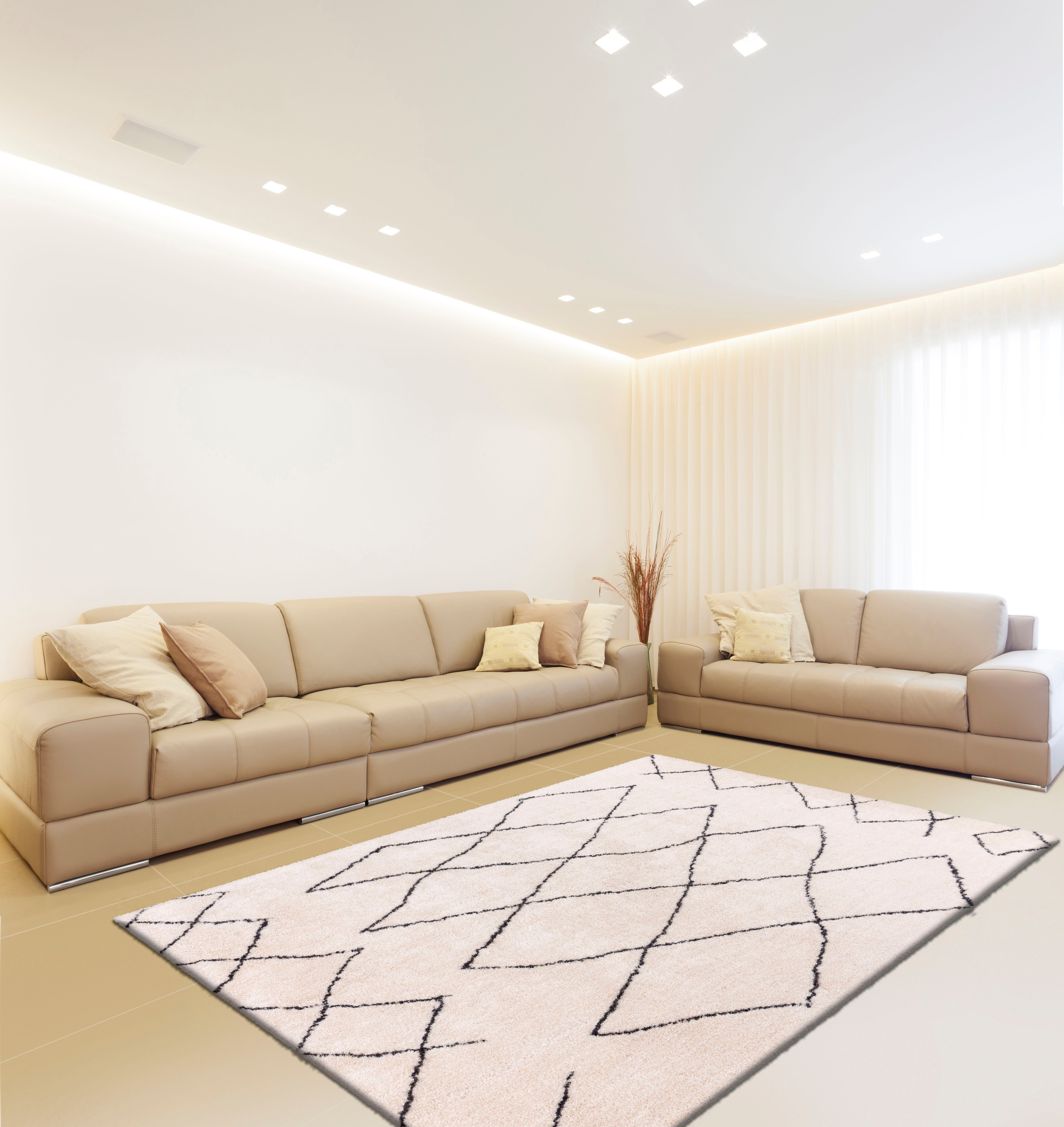 calo-deluxe Hoogpolig vloerkleed Elvar-4000 bijzonder zacht door microvezel, woonkamer